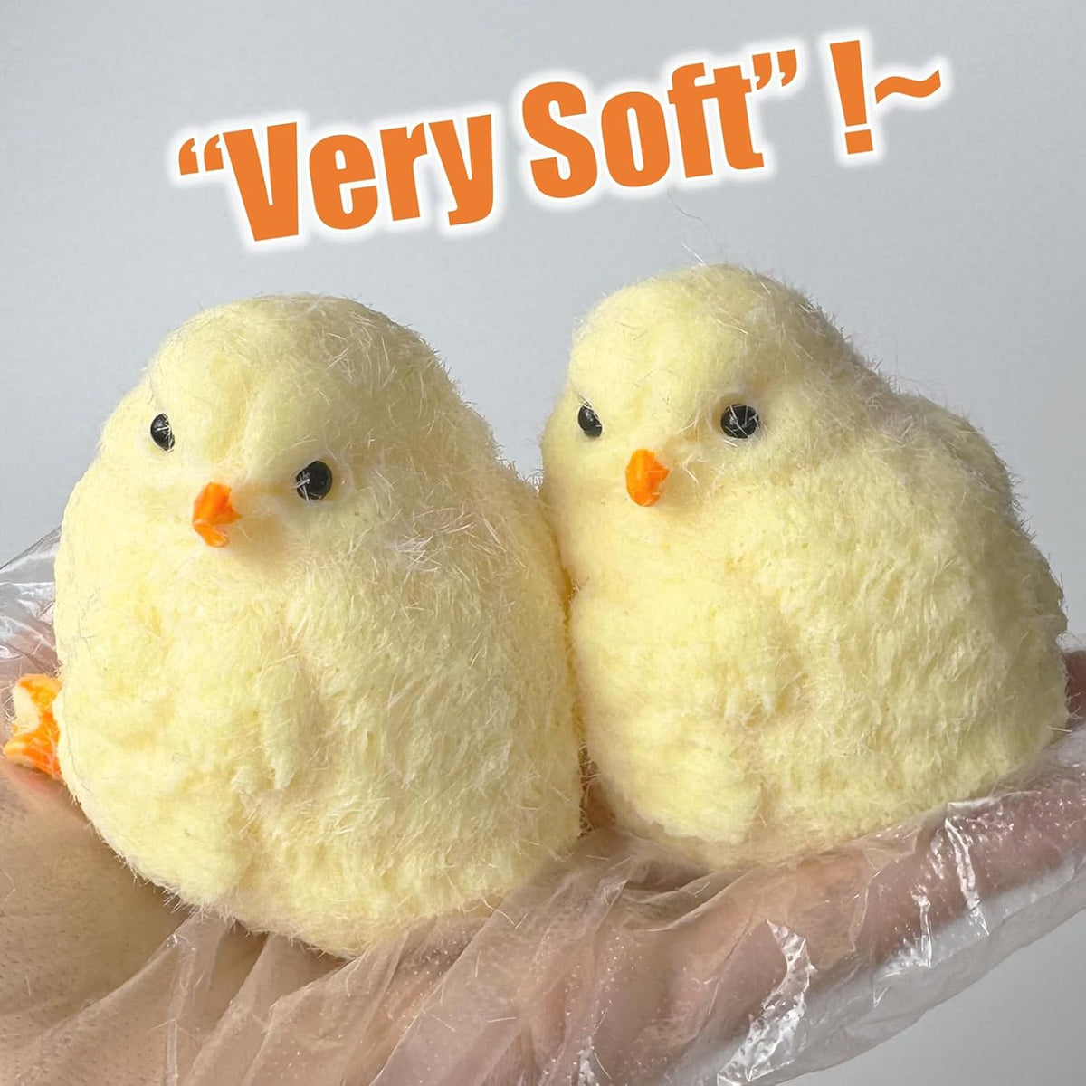 CYICTOY Animal Chick Squeeze Toy – Handmade Taba Squishy Chick, Ultra Soft, Non-Toxic, Portable 2W x 2.5L x 2.5H