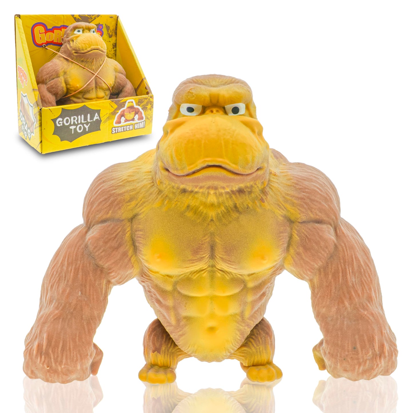 CYICTOY Stretchy Monkey Fidget Toy - Funny Brown Gorilla Stress Relief for All