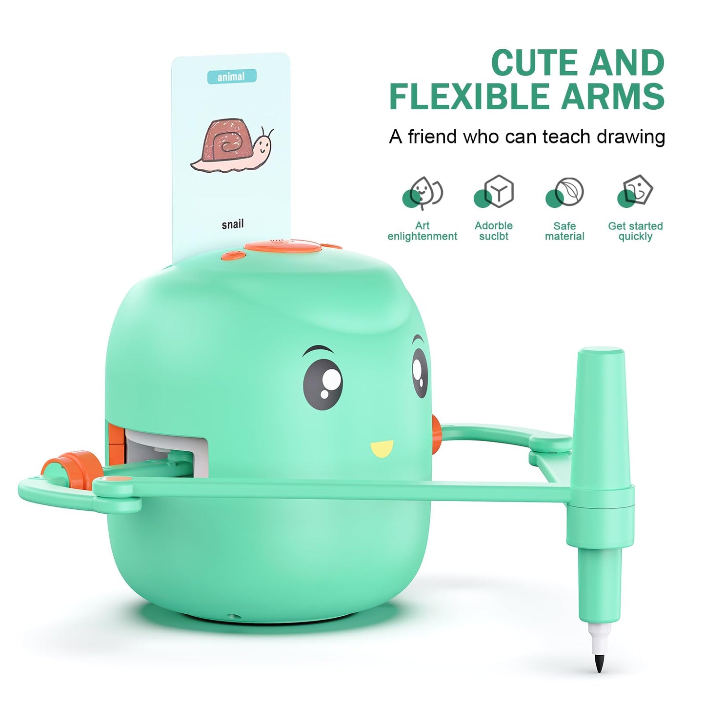 CYJBE Smart Drawing Robot for Kids – Montessori Educational Toy with Voice Interaction & 16 Color Pens