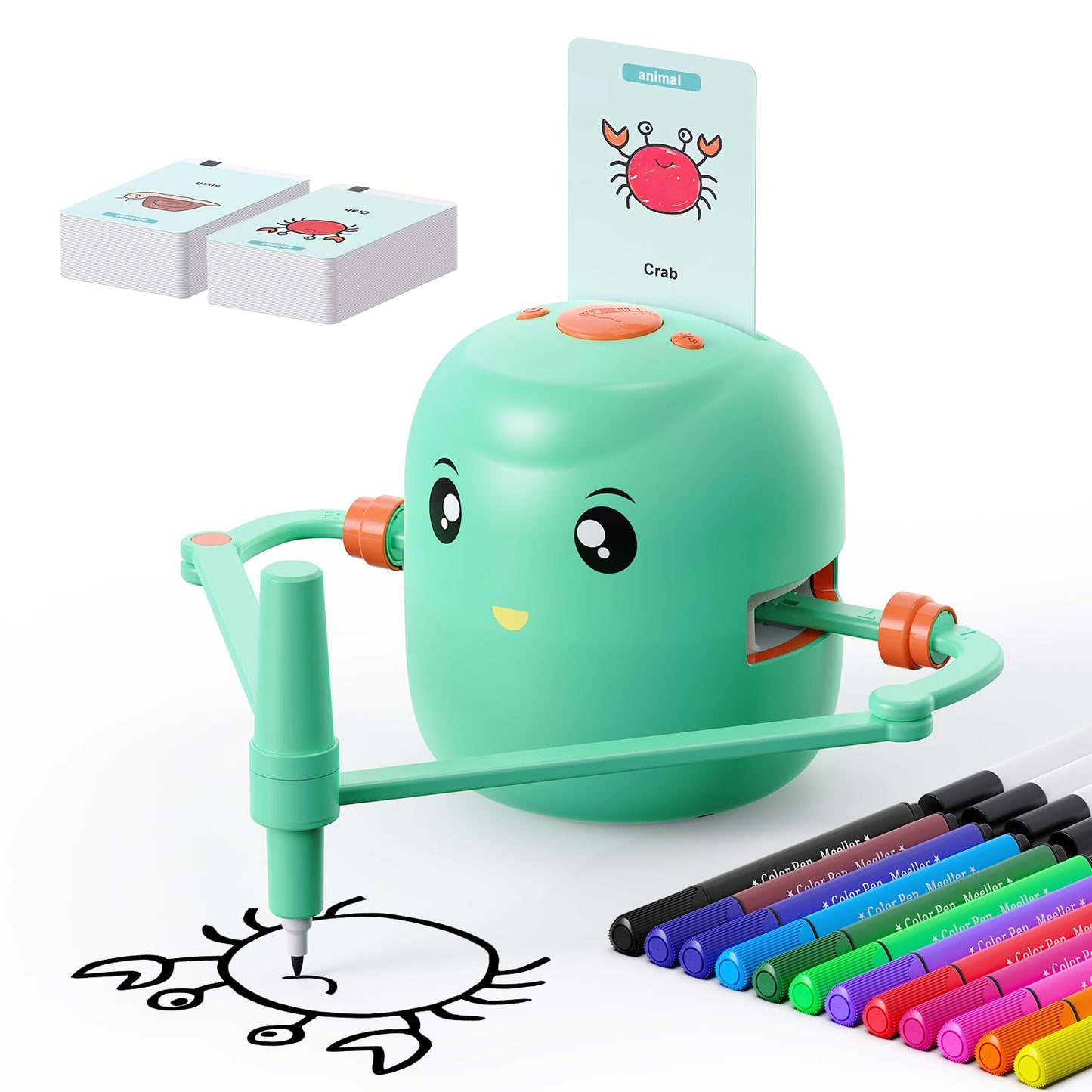 CYJBE Smart Drawing Robot for Kids – Montessori Educational Toy with Voice Interaction & 16 Color Pens