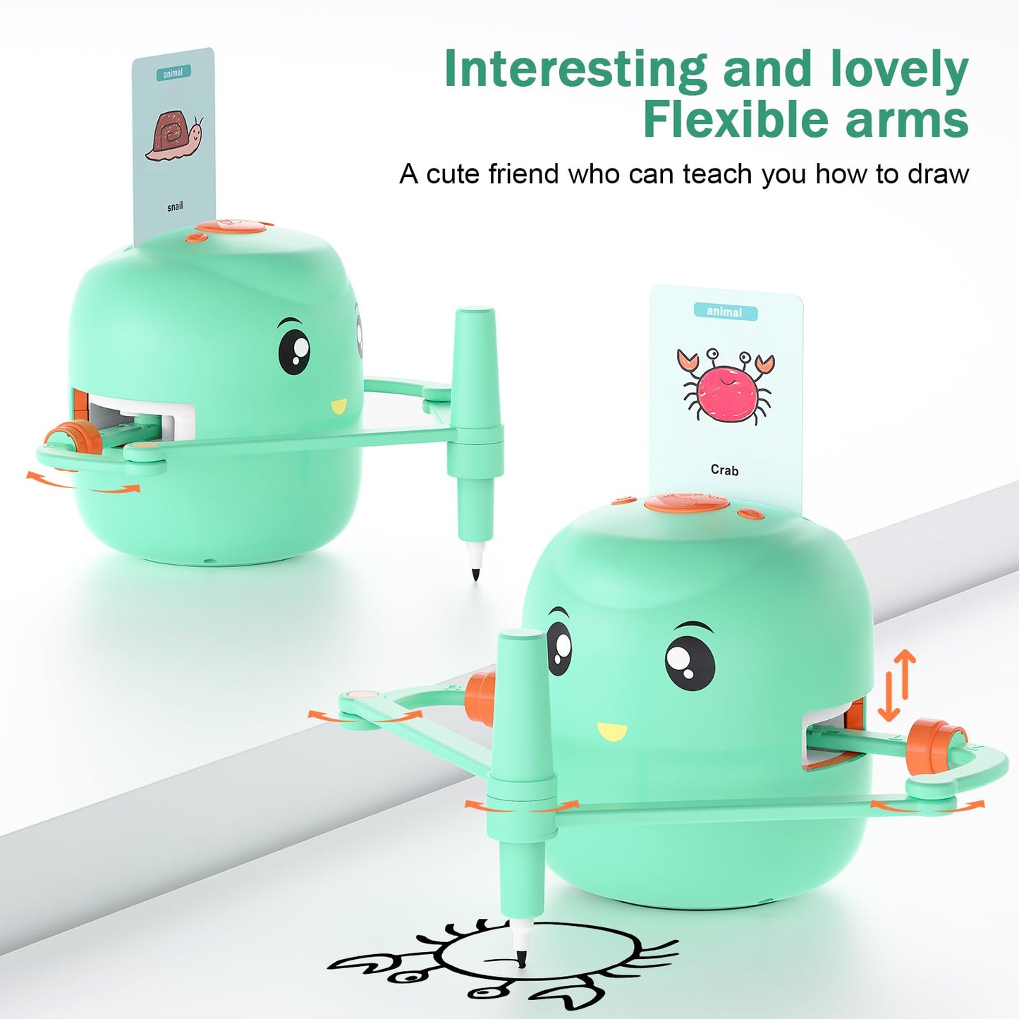 CYJBE Smart Drawing Robot for Kids – Montessori Educational Toy with Voice Interaction & 16 Color Pens