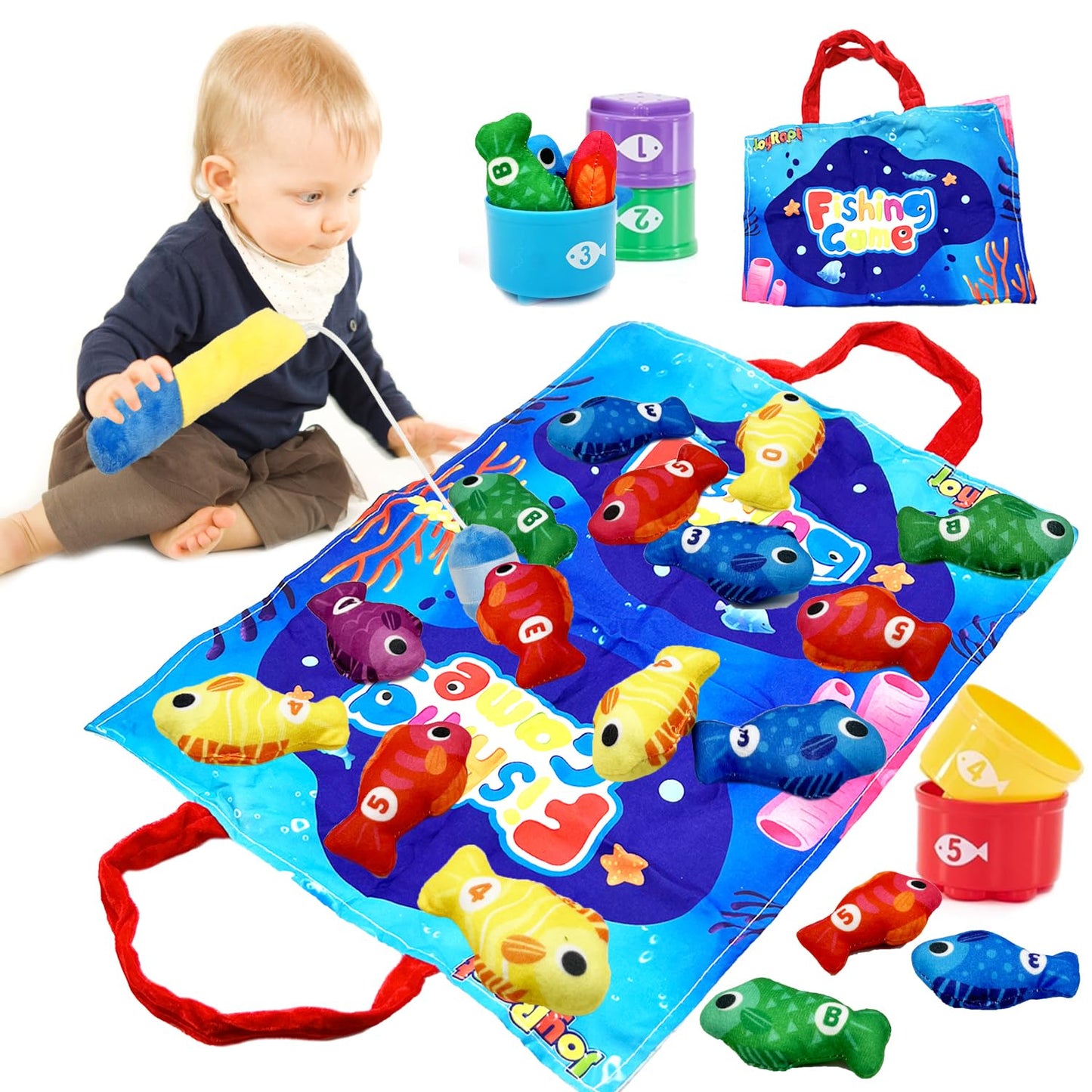 Cylazo Count Learning Montessori Fishing Game for Toddlers (1-3 Years)