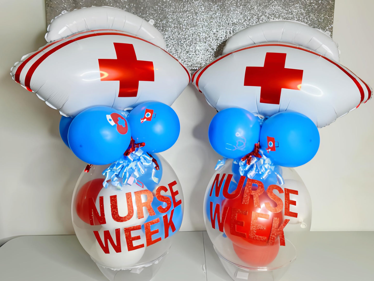 CYMYLAR Nurse Cap Balloons 3-Pack – Graduation Decorations for Nurses & Nursing School Celebrations
