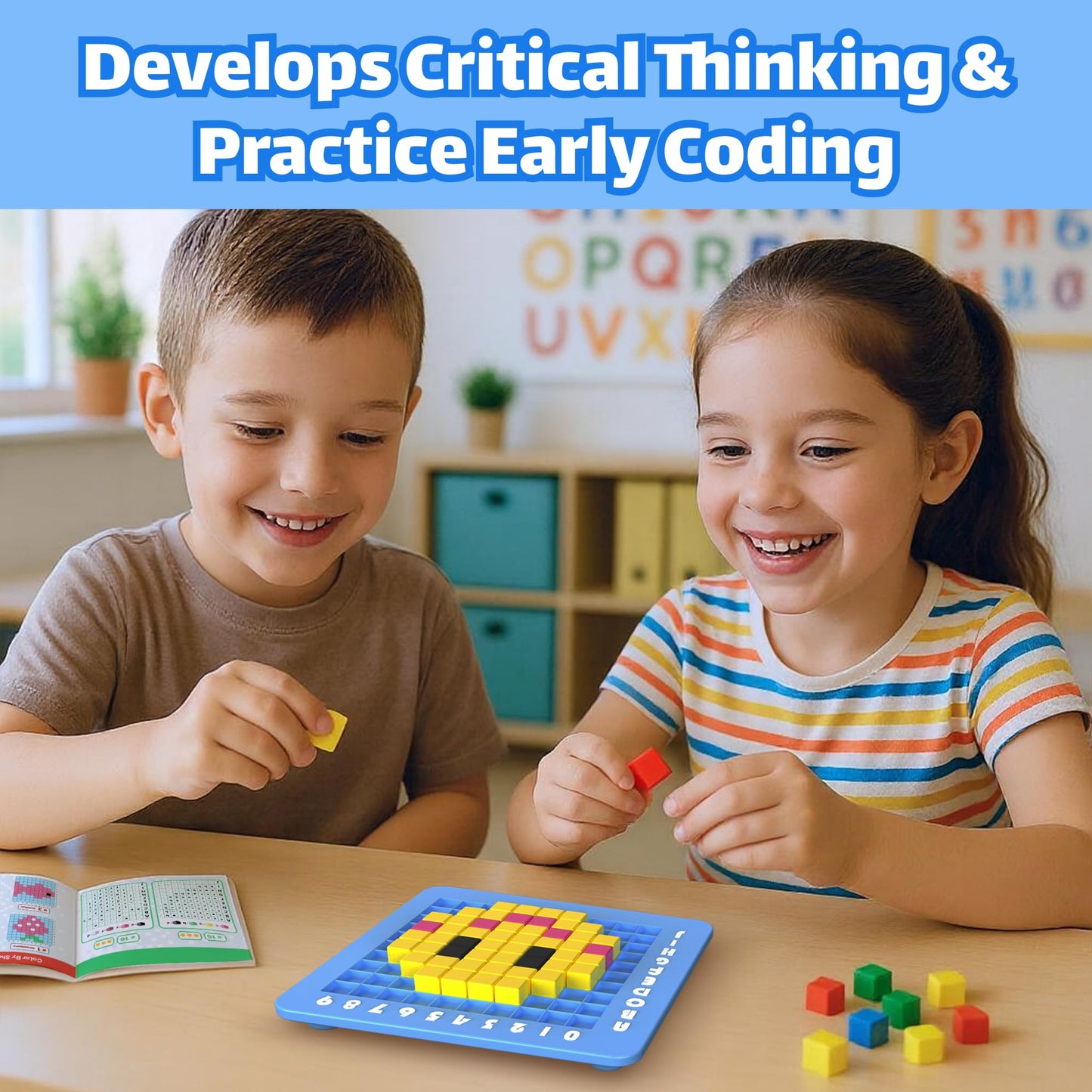 CYOEST Pixel Art Kit for Kids | STEM Art & Coding Toys for Ages 5-12 | Educational Craft Gift