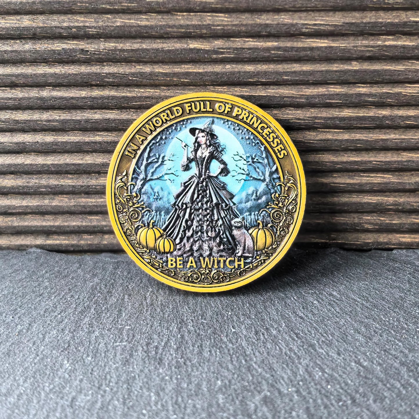 CYOUNG Empowering Witch Challenge Coin – 1.57-Inch Motivational Metal Coin