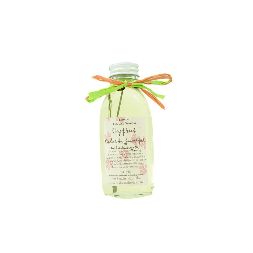 Cypress Cedar & Juniper 150ml Bath & Massage Oil - Breathe deep, find your roots
