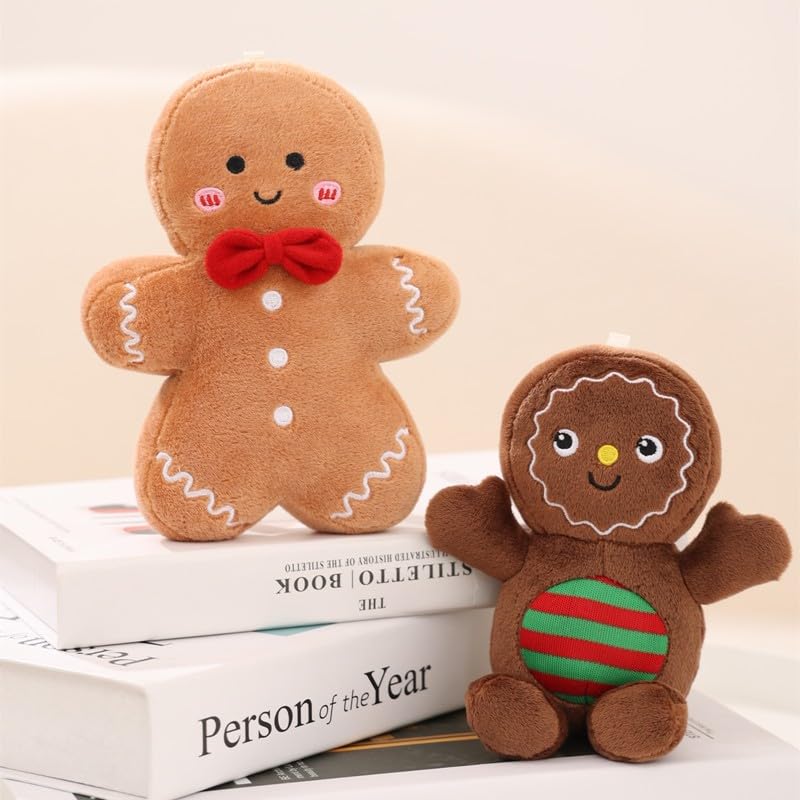 Cyprinus Carpio Gingerbread Man Pillow - 15.75in Christmas Plush Decor