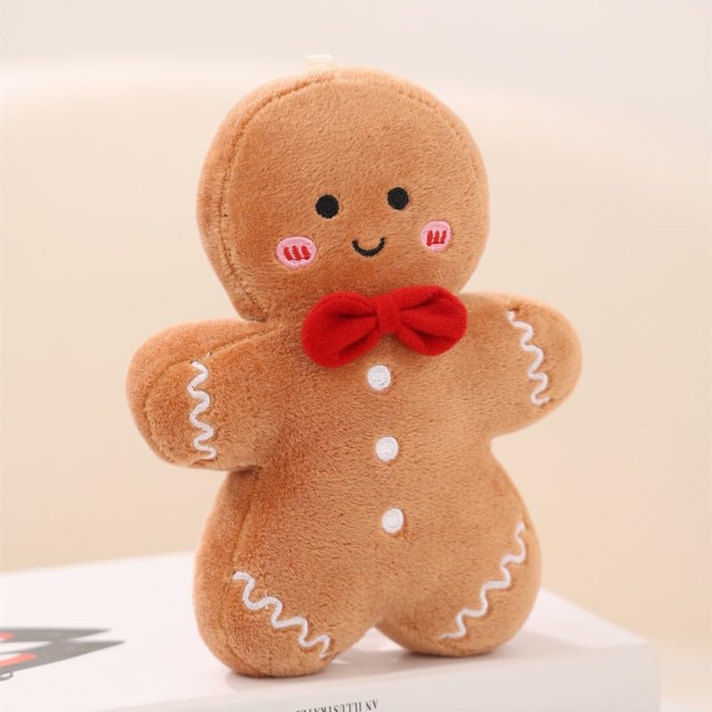 Cyprinus Carpio Gingerbread Man Pillow - 15.75in Christmas Plush Decor