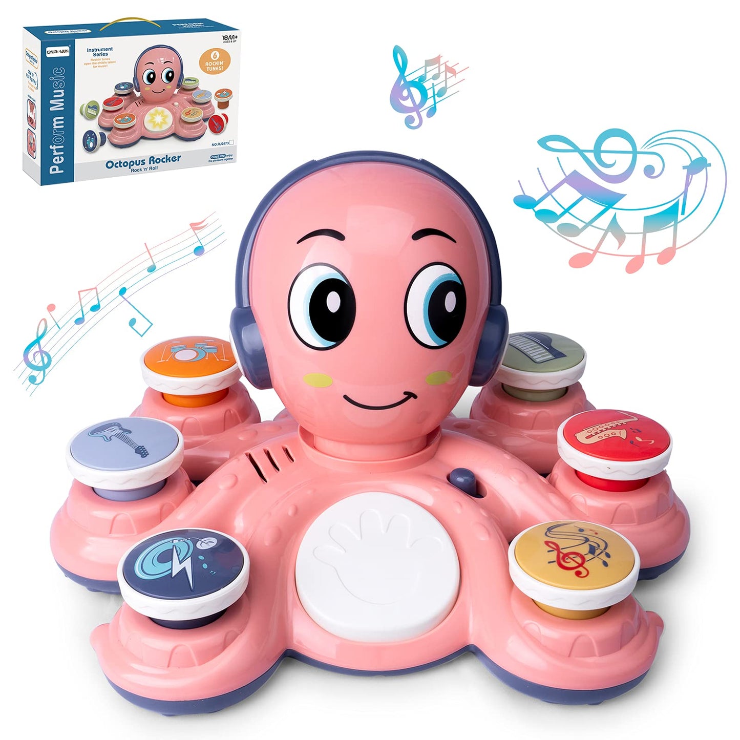 CYURMJUN Baby Octopus Music Toy — 32-Mode Learning Instrument for Toddlers