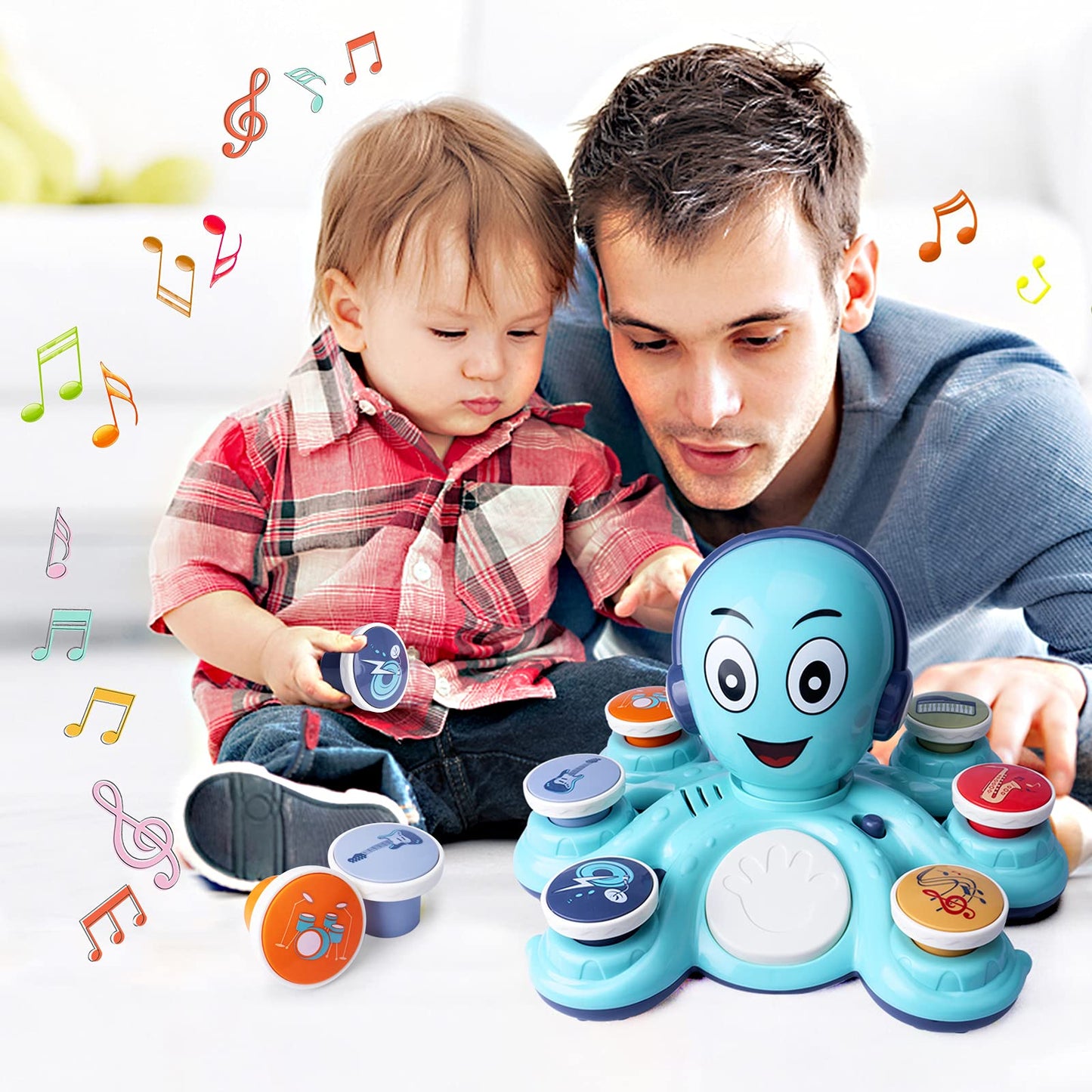 CYURMJUN Octopus Music Toy for Toddlers | 32 Modes Preschool Learning Instrument