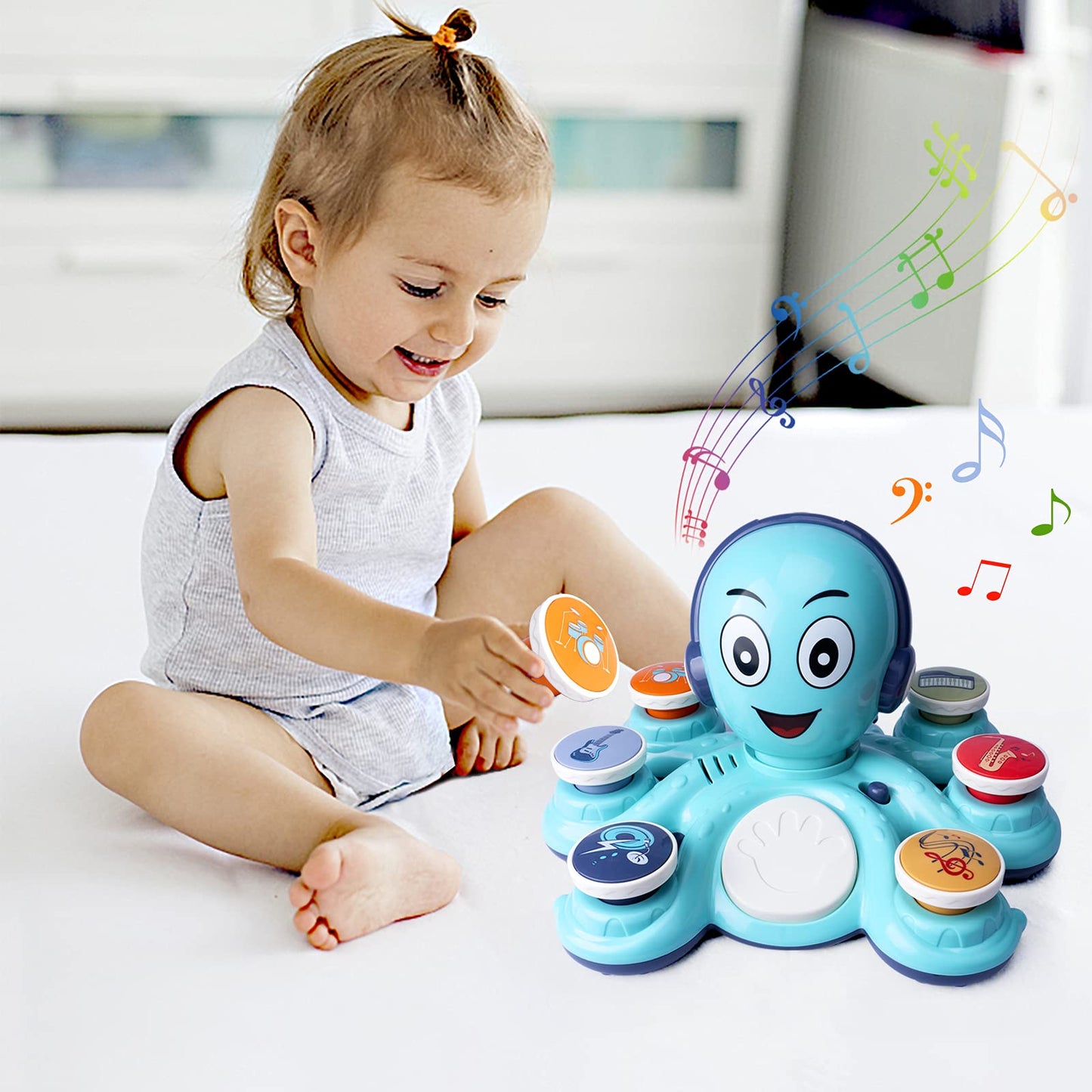 CYURMJUN Octopus Music Toy for Toddlers | 32 Modes Preschool Learning Instrument