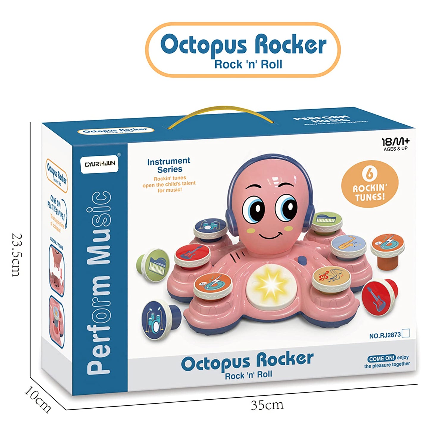 CYURMJUN Baby Octopus Music Toy — 32-Mode Learning Instrument for Toddlers