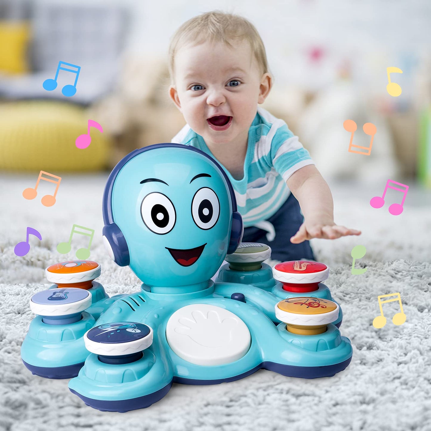 CYURMJUN Octopus Music Toy for Toddlers | 32 Modes Preschool Learning Instrument
