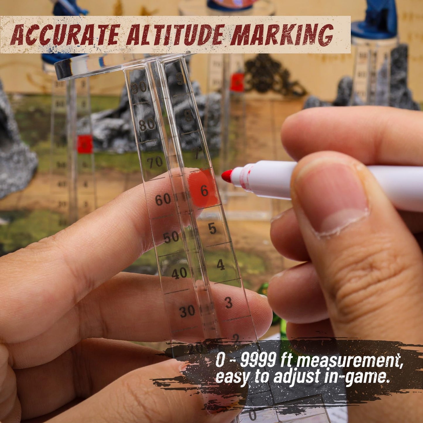 CZYY DND Flying Miniatures Riser (Set of 2) – Acrylic Flight Stands for D&D & Tabletop RPG
