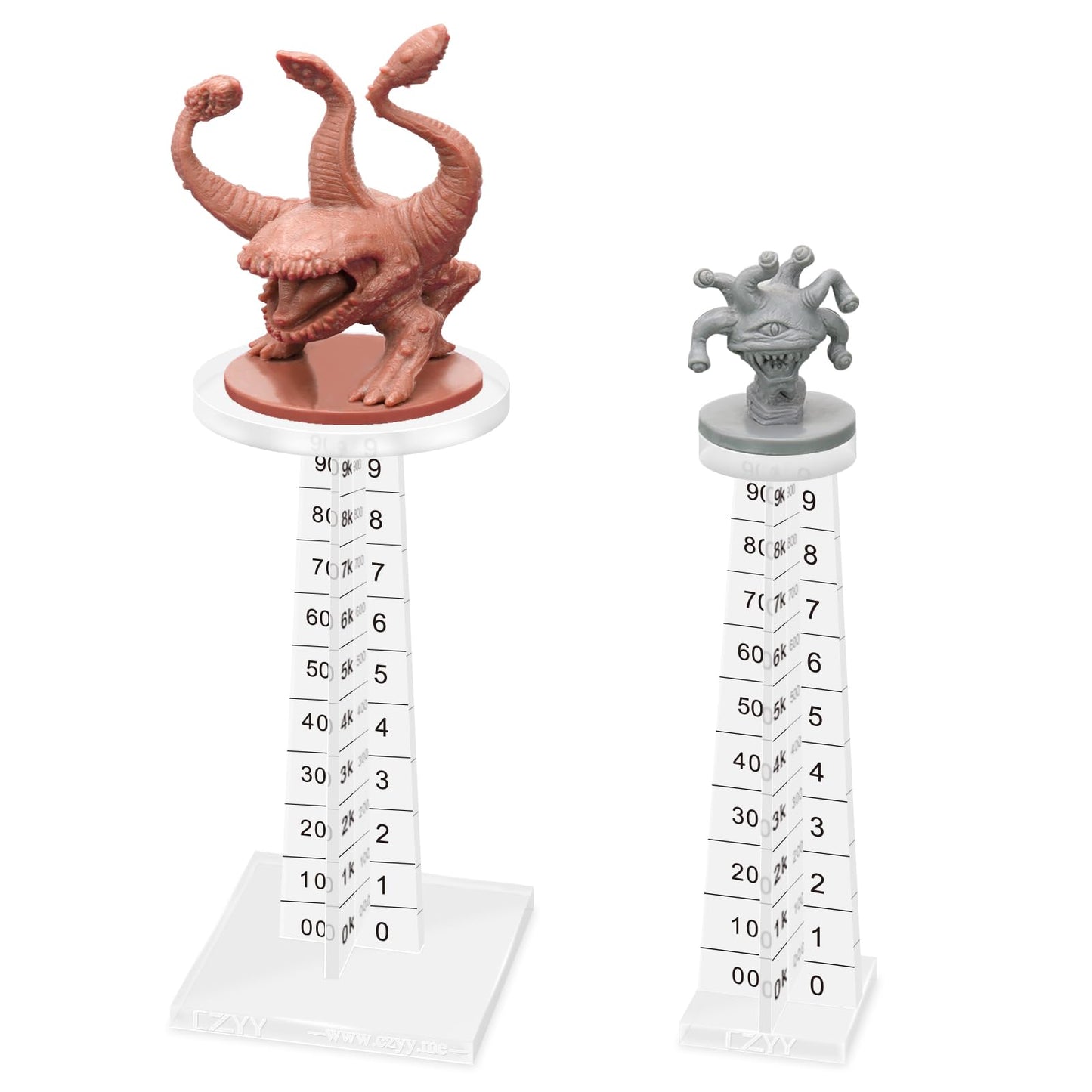 CZYY DND Flying Miniatures Riser (Set of 2) – Acrylic Flight Stands for D&D & Tabletop RPG