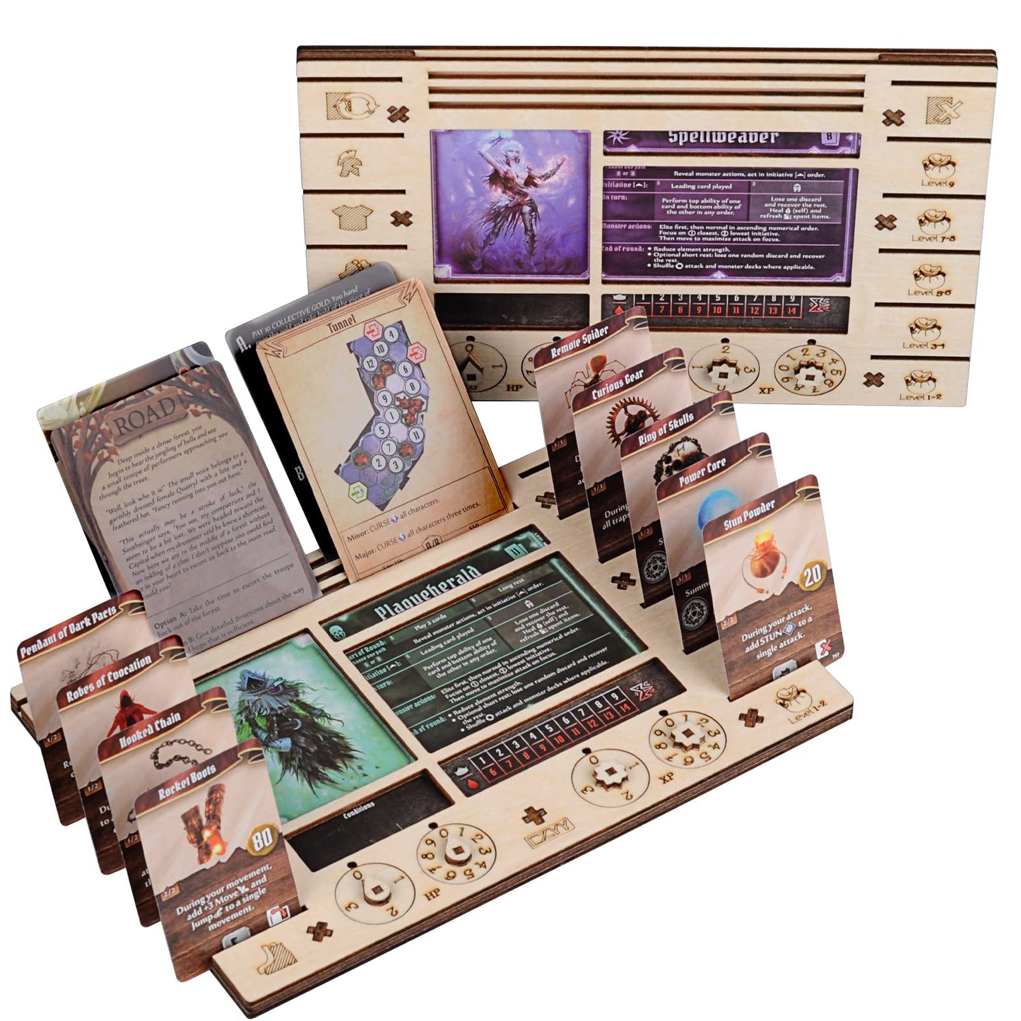 CZYY Gloomhaven Frosthaven Character Dashboard – 2 Birch Plywood HP & XP Dials