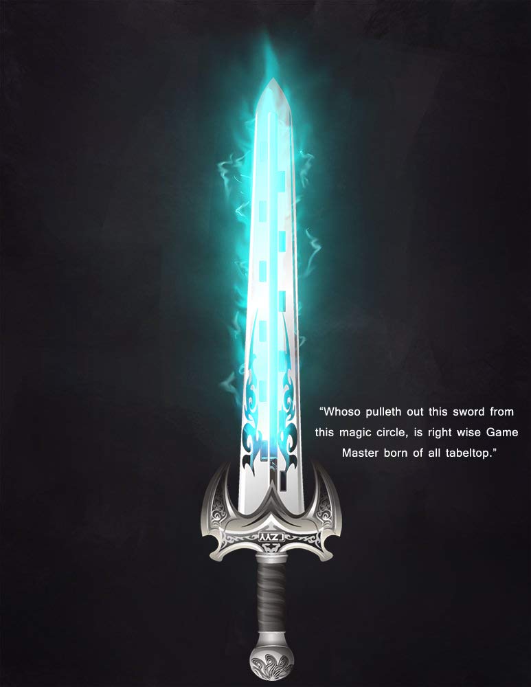 CZYY Initiative Tracker: Acrylic Sword in Stone Base for D&D, Pathfinder & Tabletop RPGs