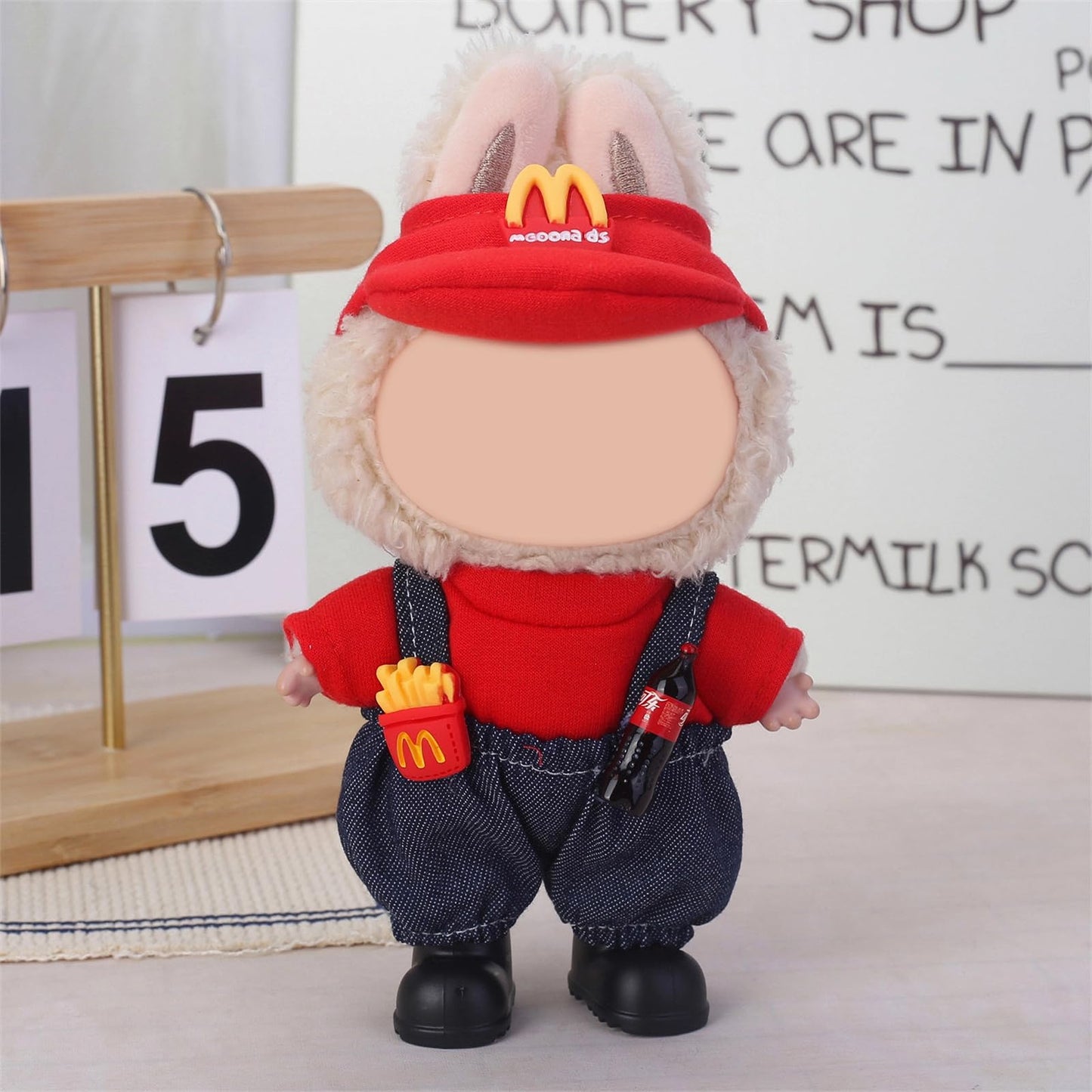 CZZLYJ Six-Pack Doll Clothes for LABUBU 17cm Doll – Designer Outfits with Hats & Accessories