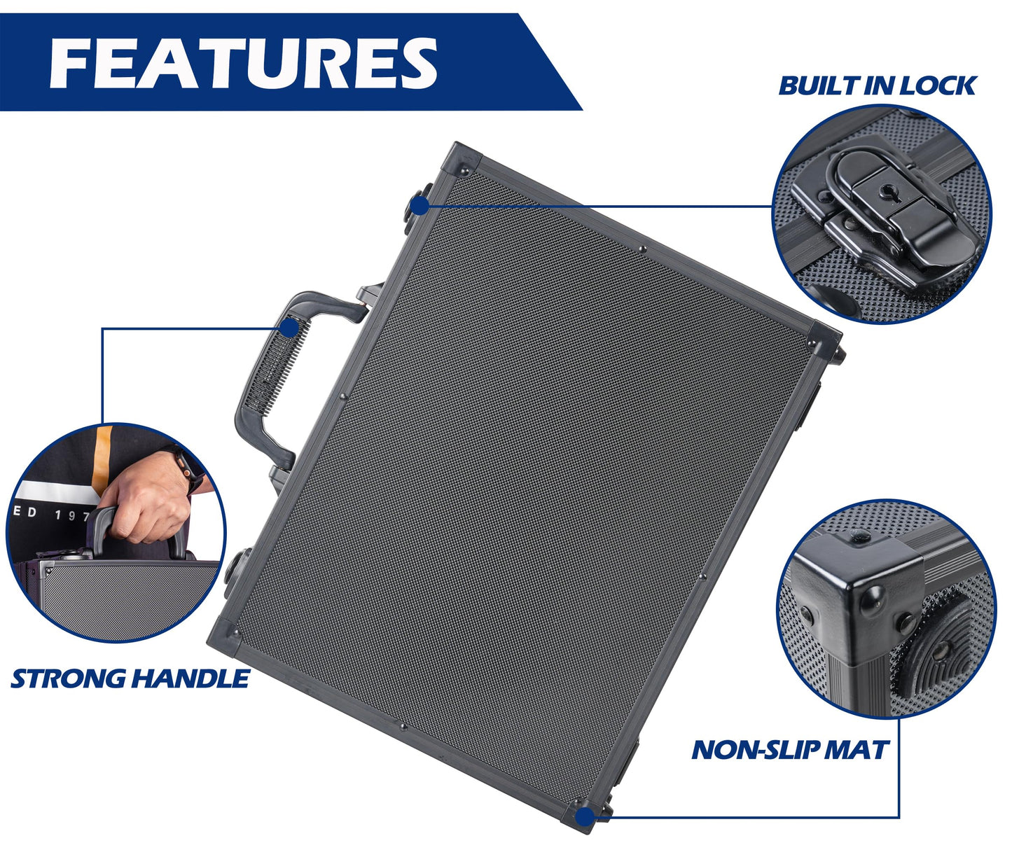 D DACCKIT Top Loaders Storage Box – Hard Case for 3x4 inch Top Loaders & Magnetic Card Holders