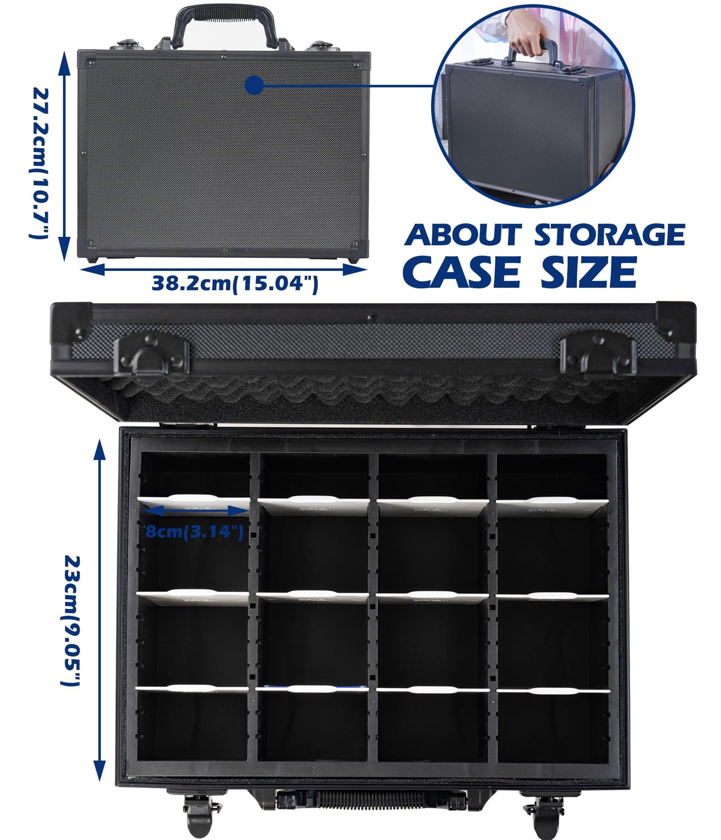 D DACCKIT Top Loaders Storage Box – Hard Case for 3x4 inch Top Loaders & Magnetic Card Holders