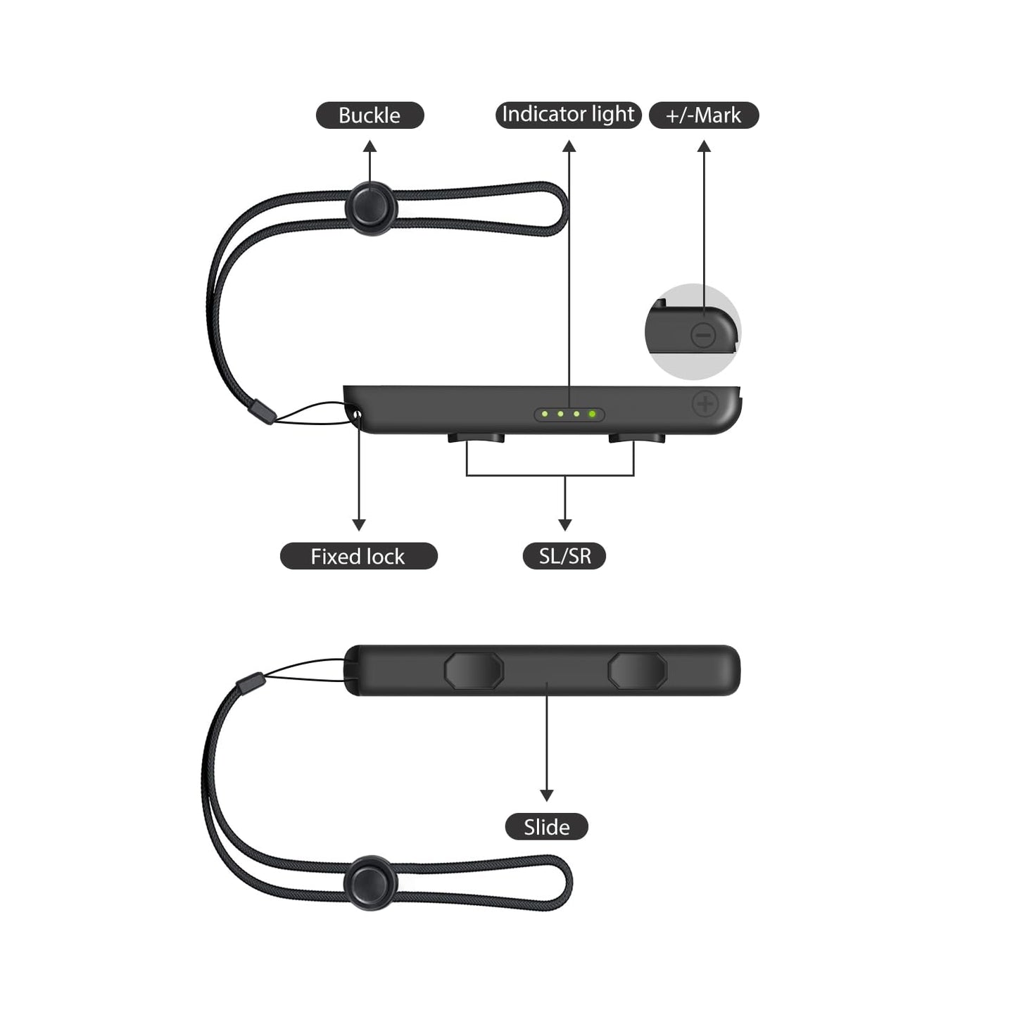 D.Gruoiza Switch Joy-Con Straps – 2 Pack, Adjustable, Automatic Lock