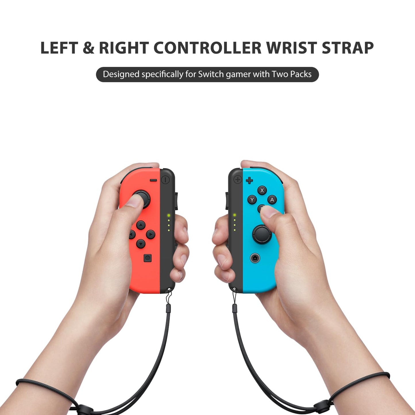 D.Gruoiza Switch Joy-Con Straps – 2 Pack, Adjustable, Automatic Lock