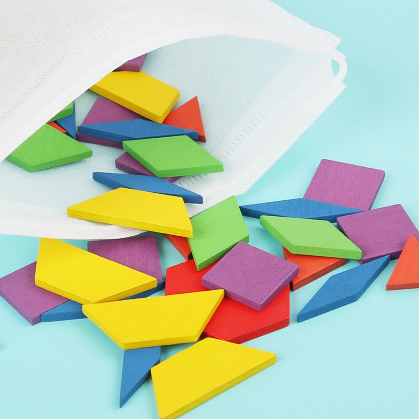 D-KINGCHY 155 Pcs Wooden Pattern Blocks – Geometric Shape Pattern Set for Kids 4–8