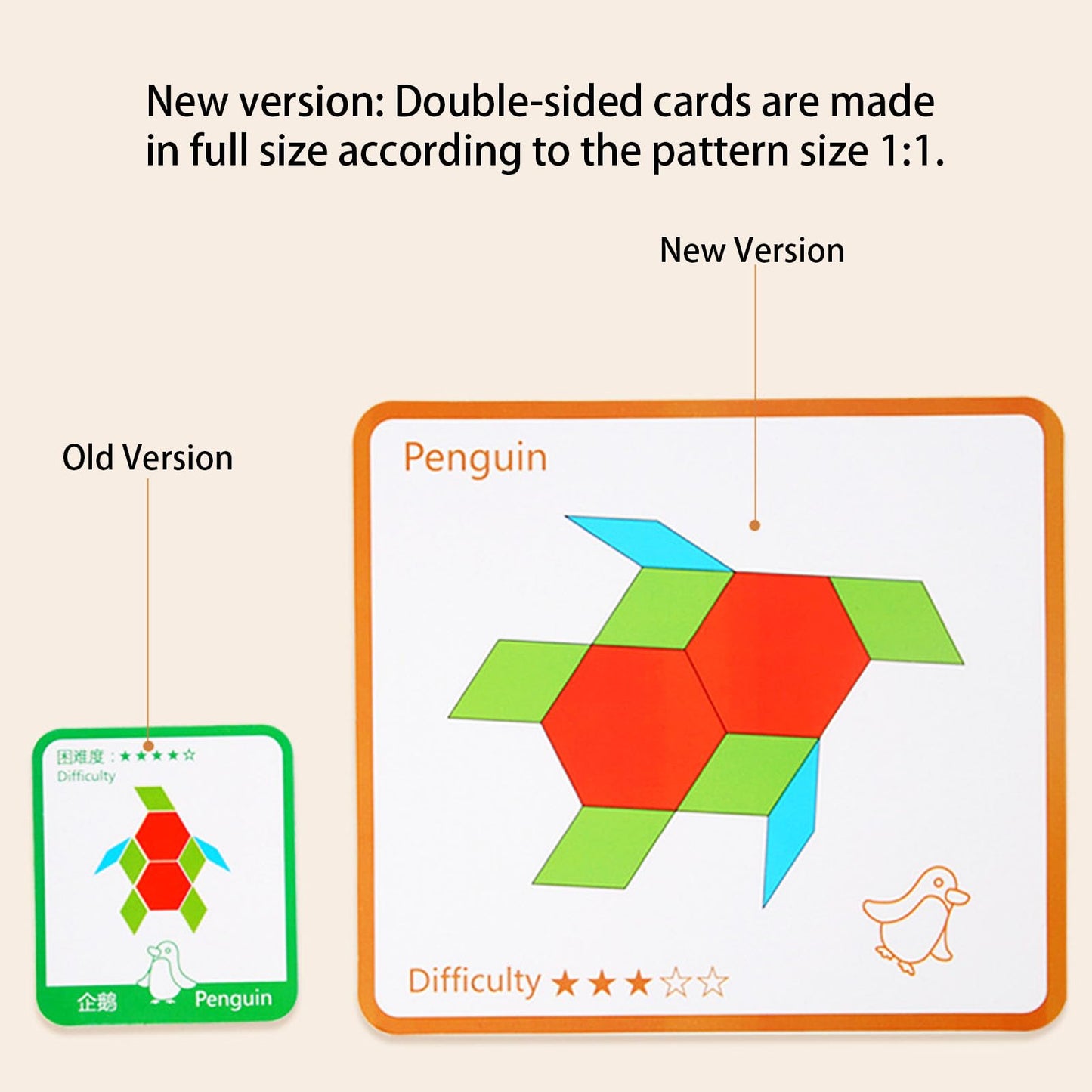D-KINGCHY 155 Pcs Wooden Pattern Blocks – Geometric Shape Pattern Set for Kids 4–8
