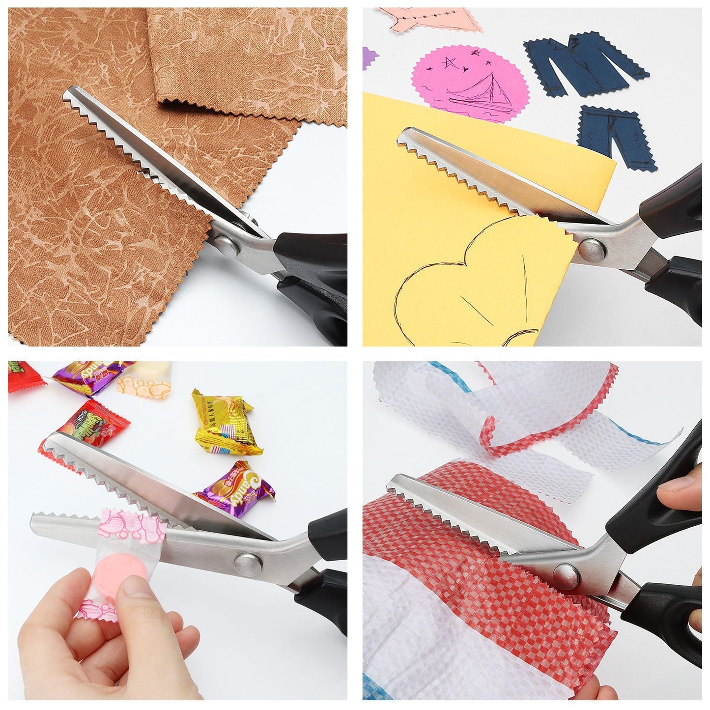 Triangle Dog Teeth Serrated Dressmaker's Shears Handmade Lace Arc Wave Scissors