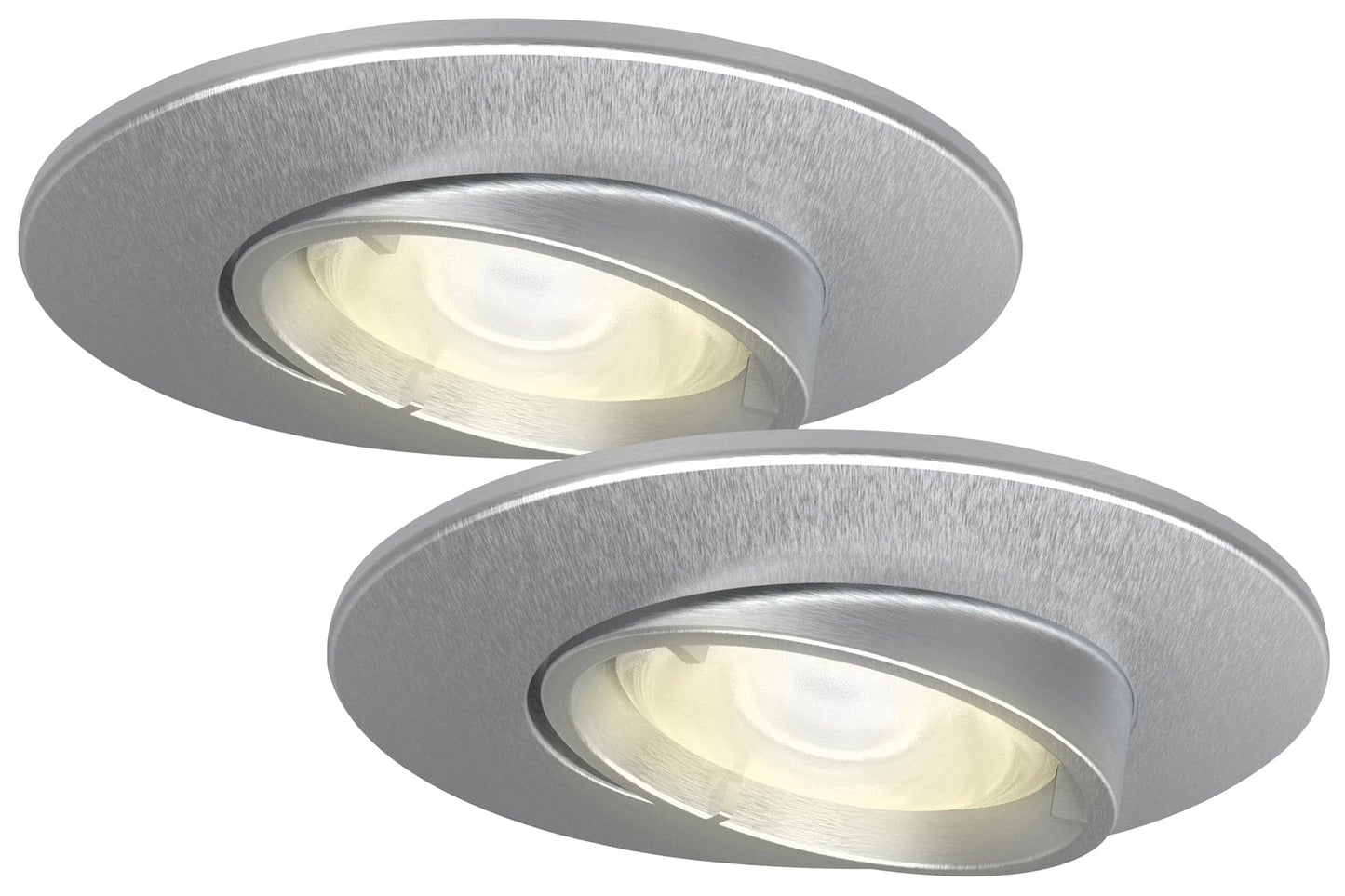 4lite WiZ Connected Fire-Rated IP20 GU10 Smart Adjustable LED Downlight - Satin Chrome