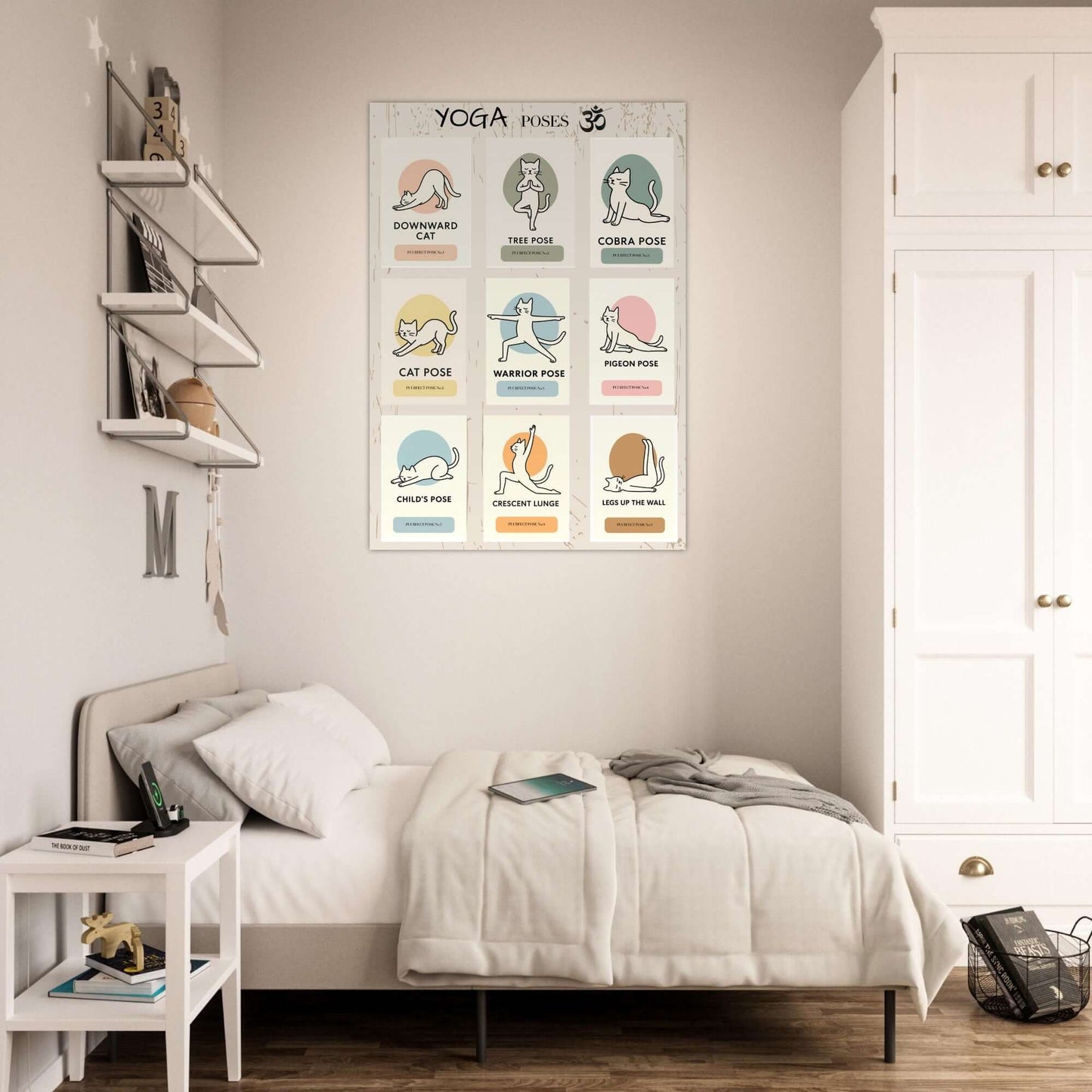 Funny Cat Yoga Wall Art