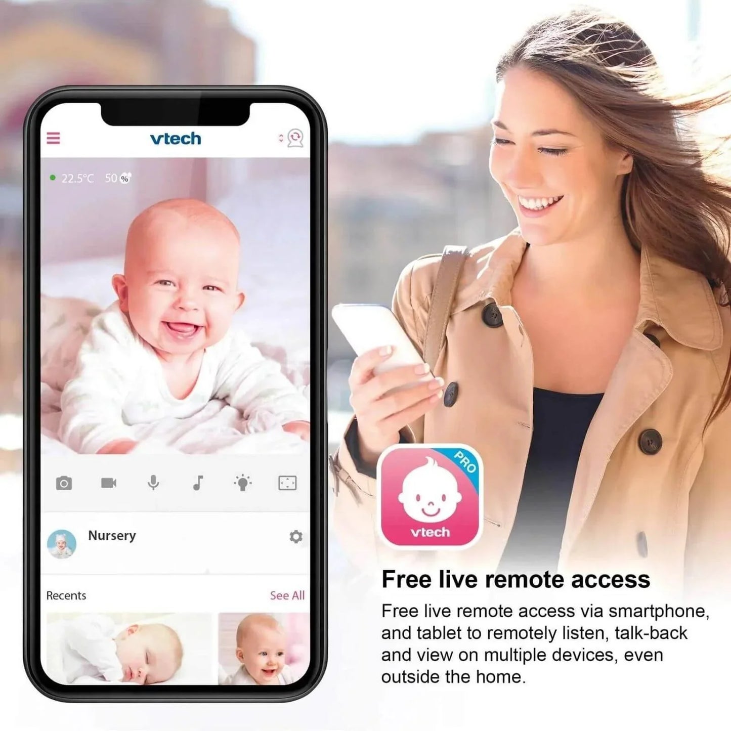 VTech RM7767HD 7inch Smart Wi-Fi Baby Monitor