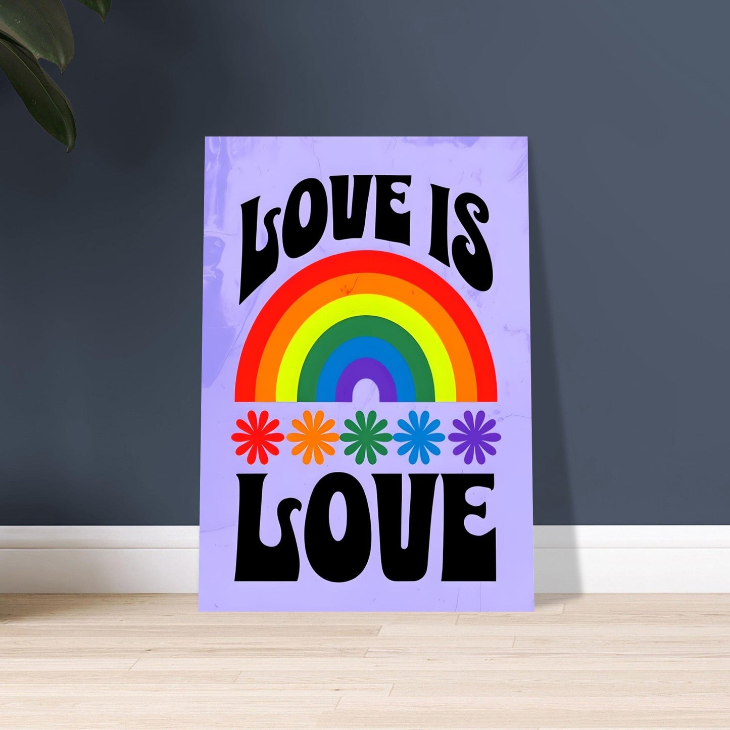 Love Is Love Wall Art – Retro Pride Poster