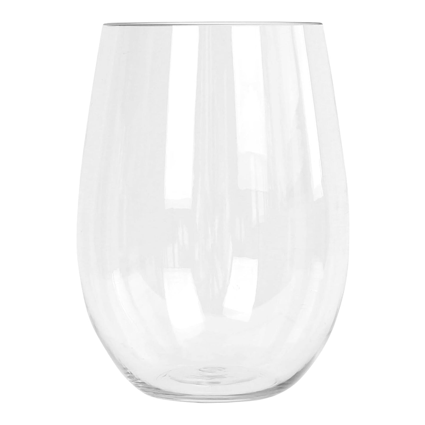 480ml Reusable Plastic Stemless Wine Glasses - Pack of Six