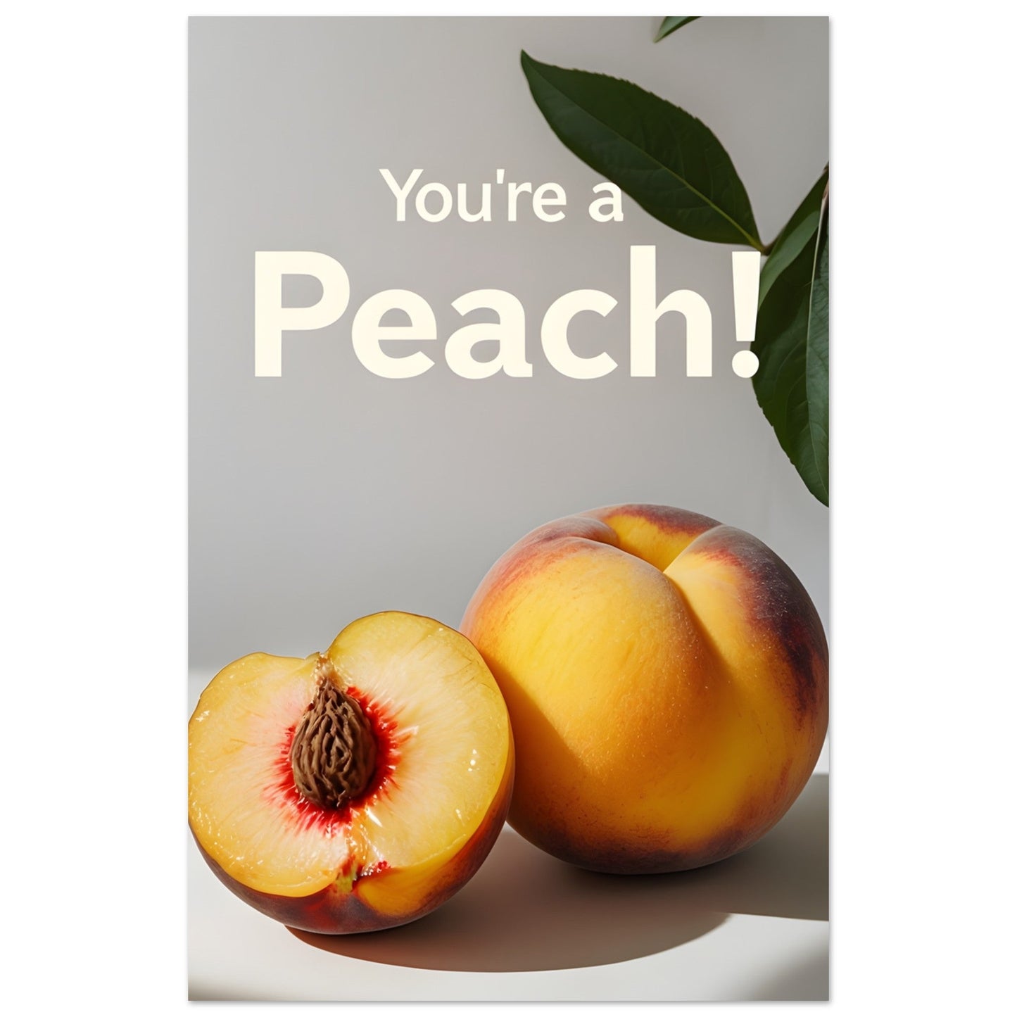 Peach Wall Art – Kitchen Fruit Print