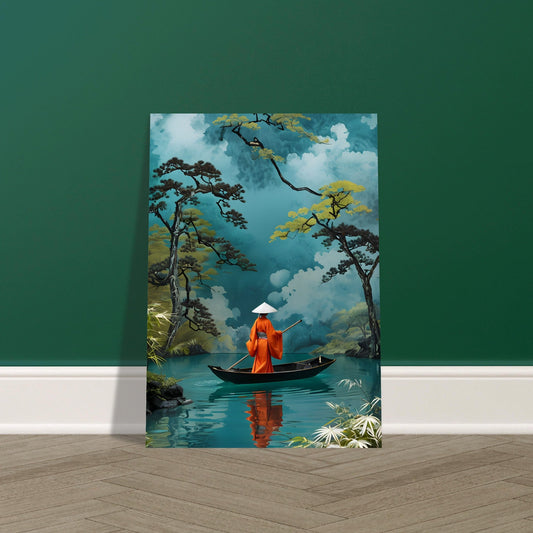 Japanese Kimono Wall Art – Turquoise Water Print