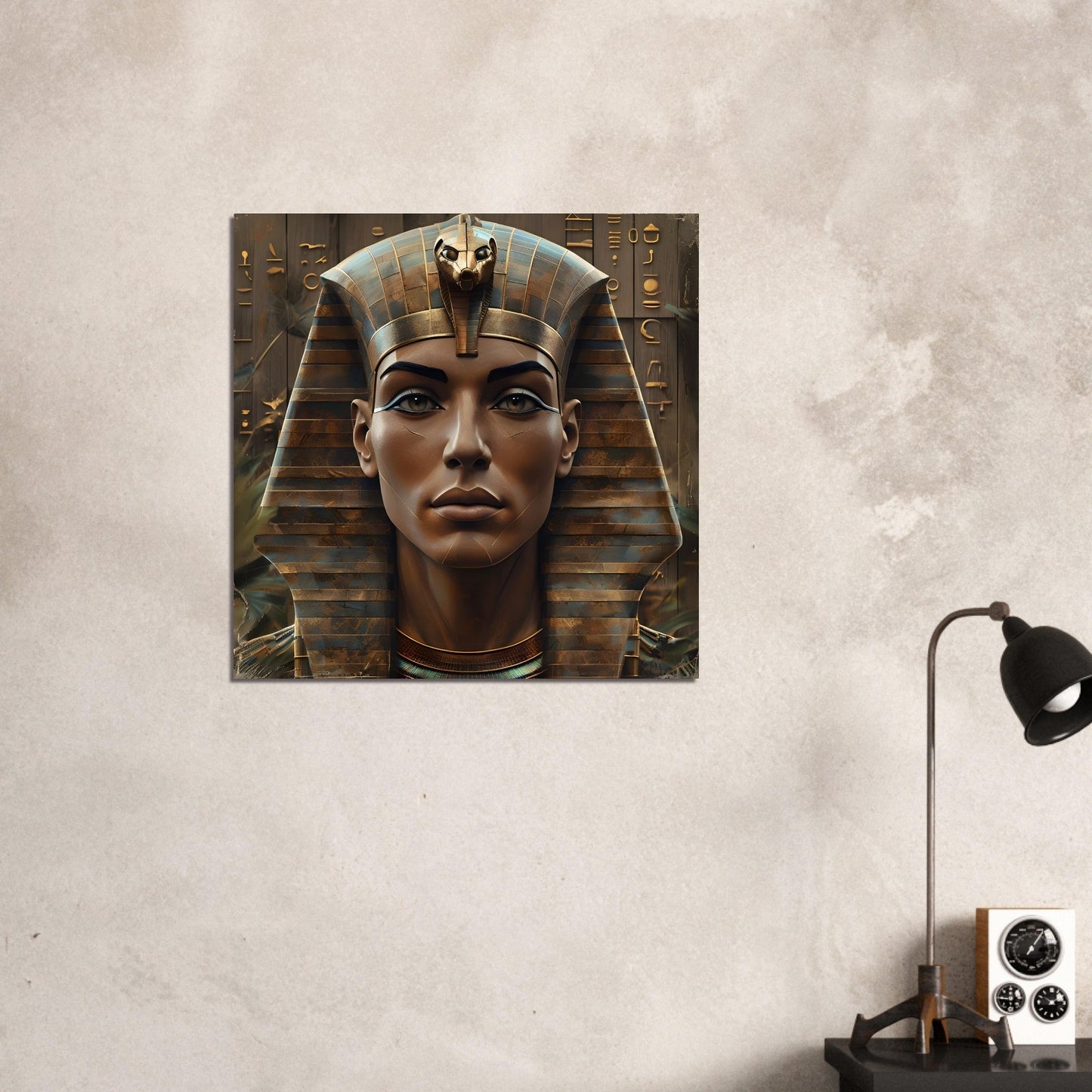 Retro Futurism Pharaoh Poster – Stylish Egyptian Wall Art | Bold Modern Decor