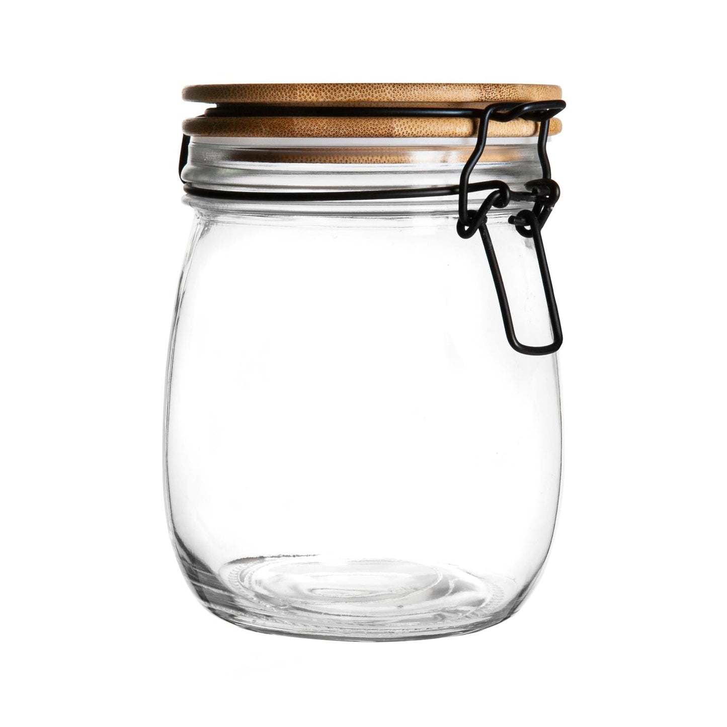 750ml Air tight Glass Storage Jar with Wooden Clip Lid