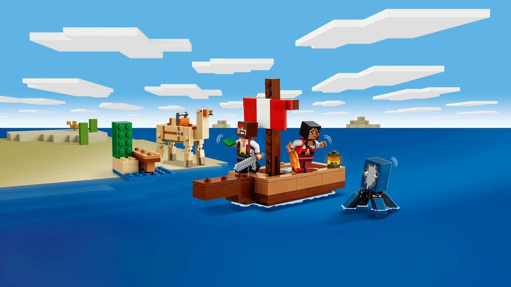 Lego Minecraft 21259 The Pirate Ship Voyage Toy Playset for Ages 8+