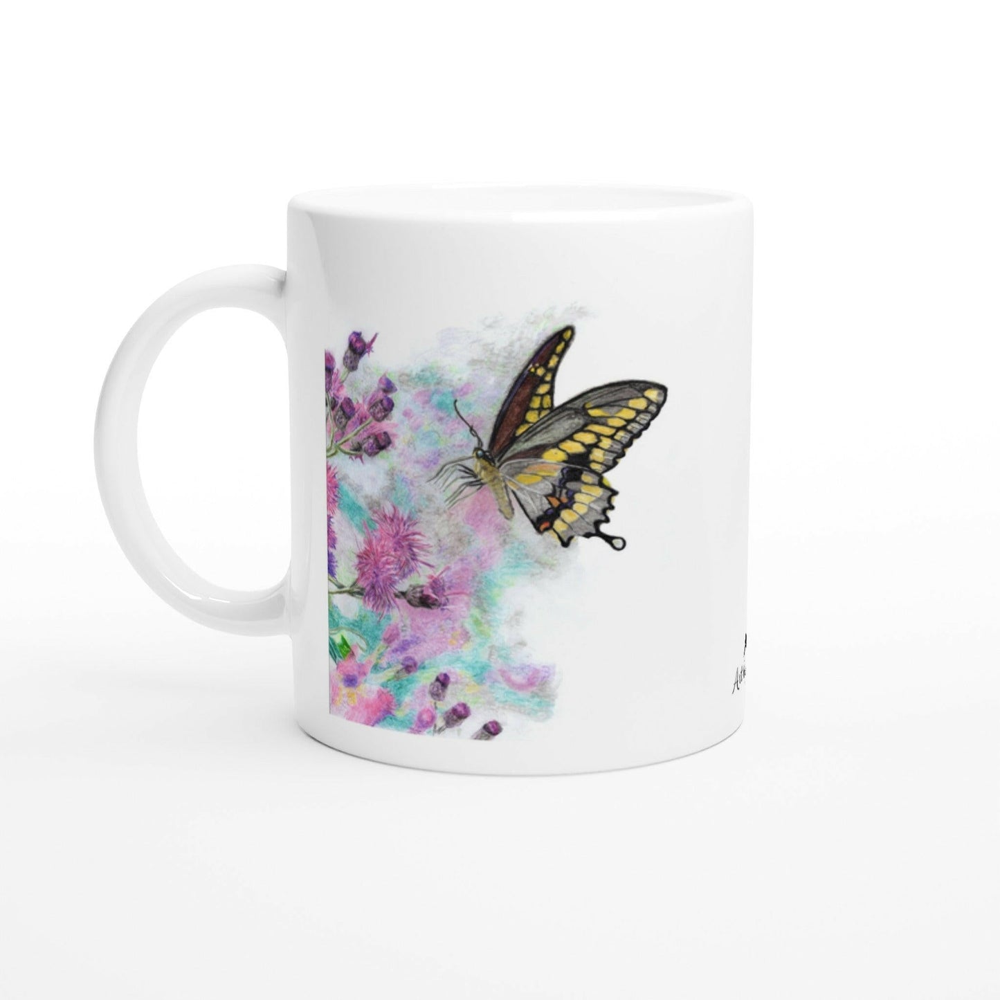Yellow Butterfly Coffee Mug