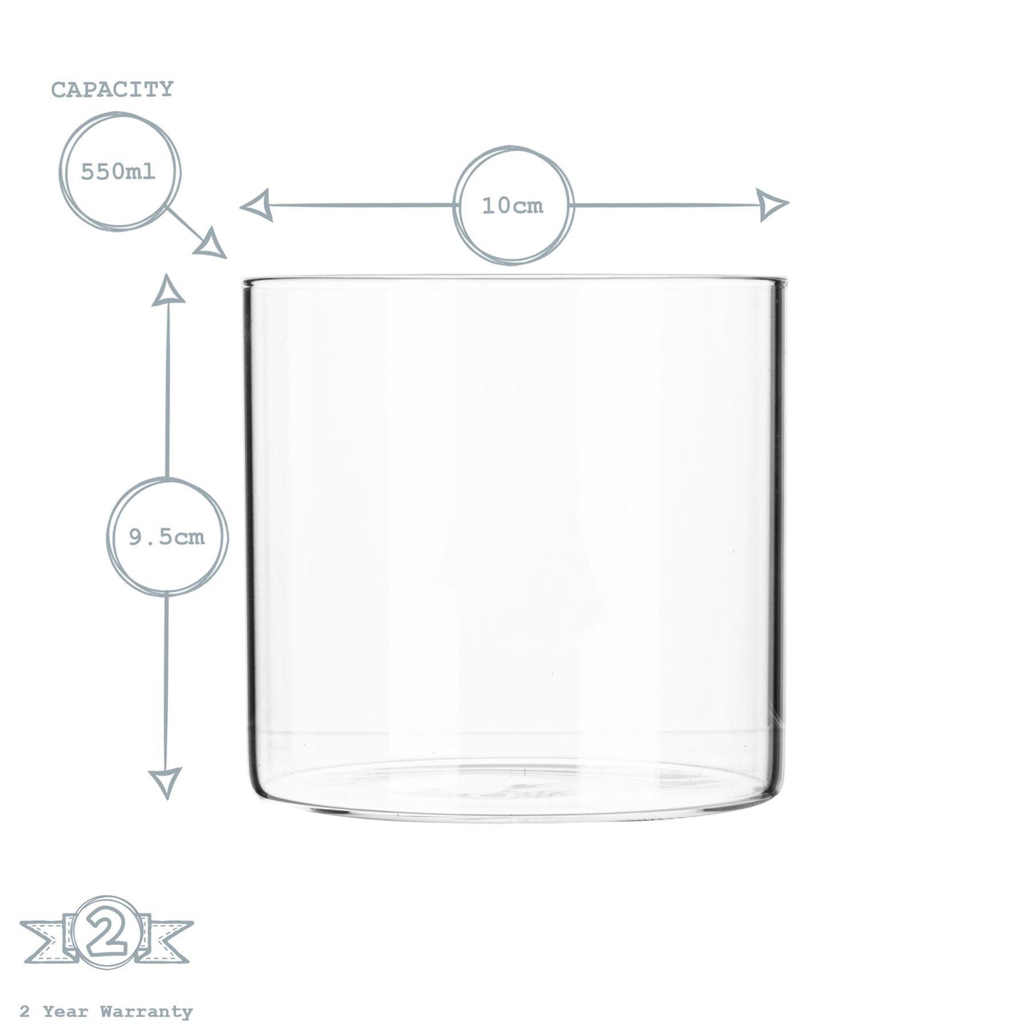 550ml Scandi Storage Jar with Loop Lid