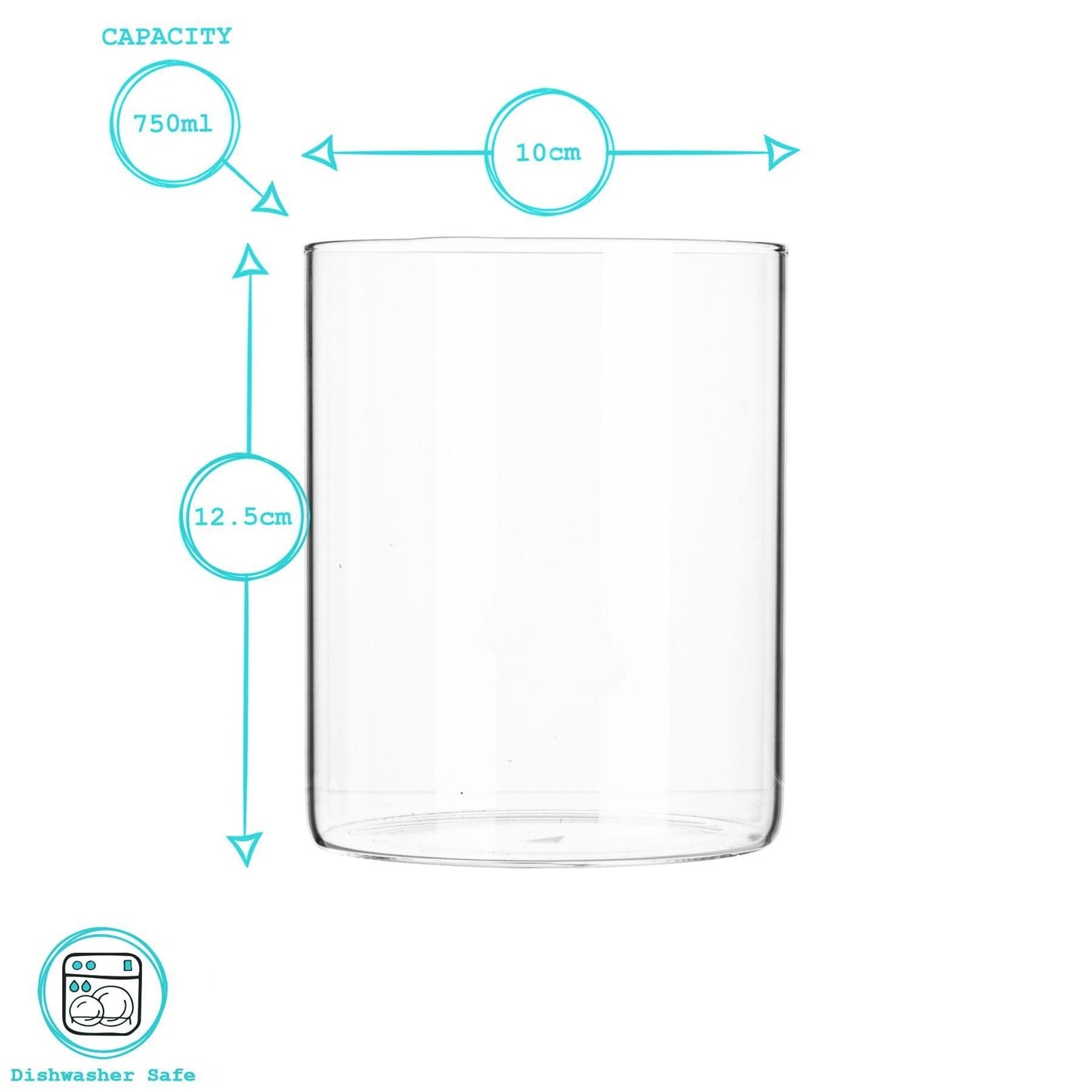 750ml Scandi Storage Jar with Metallic Lid