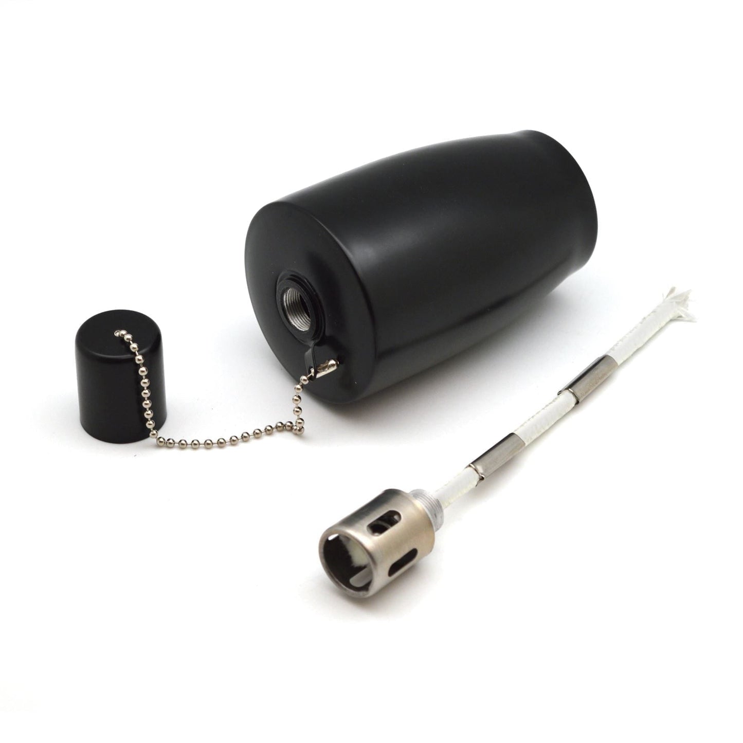 1.46m Metal Barrel Garden Torches - Pack of Six