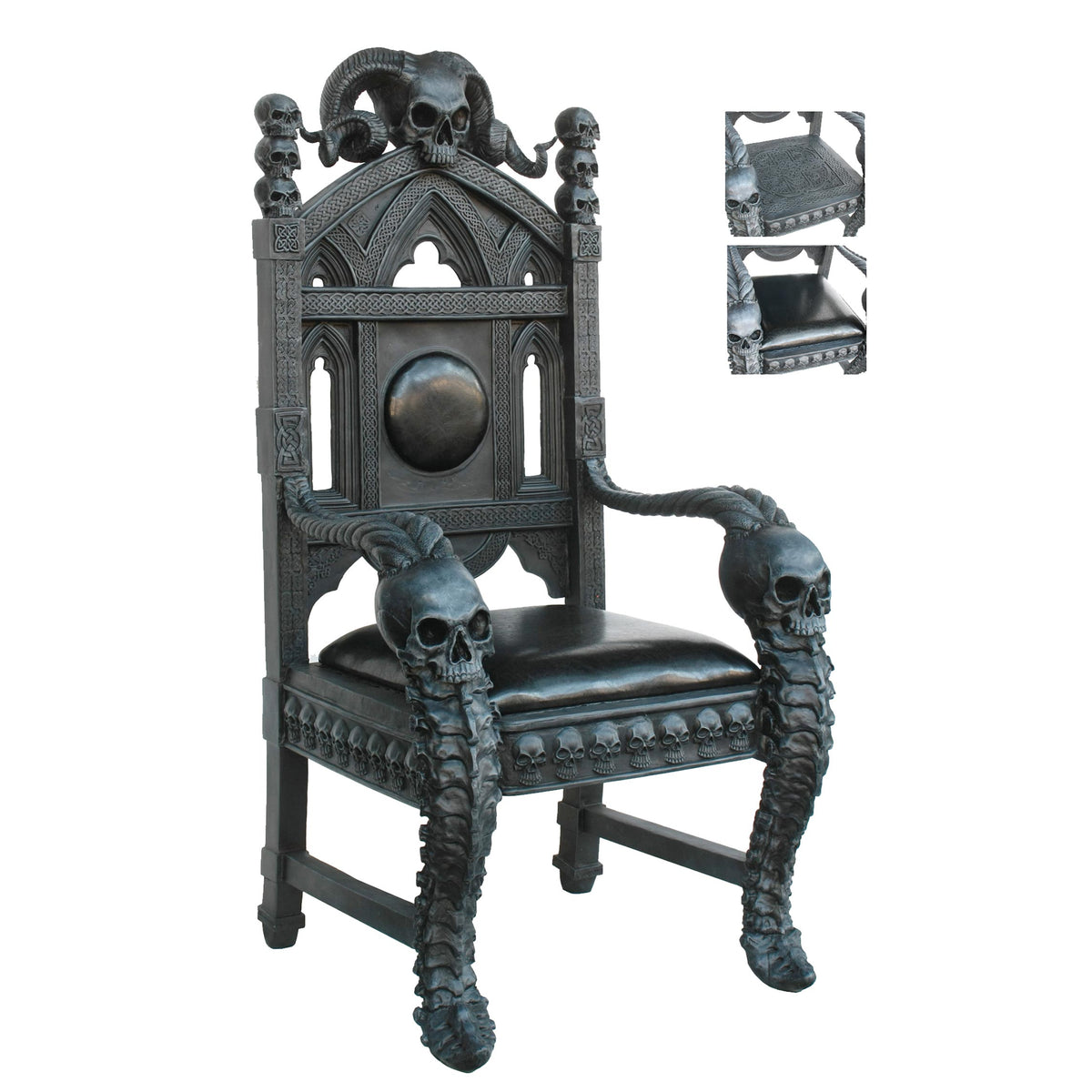 Black Skull Throne 130cm