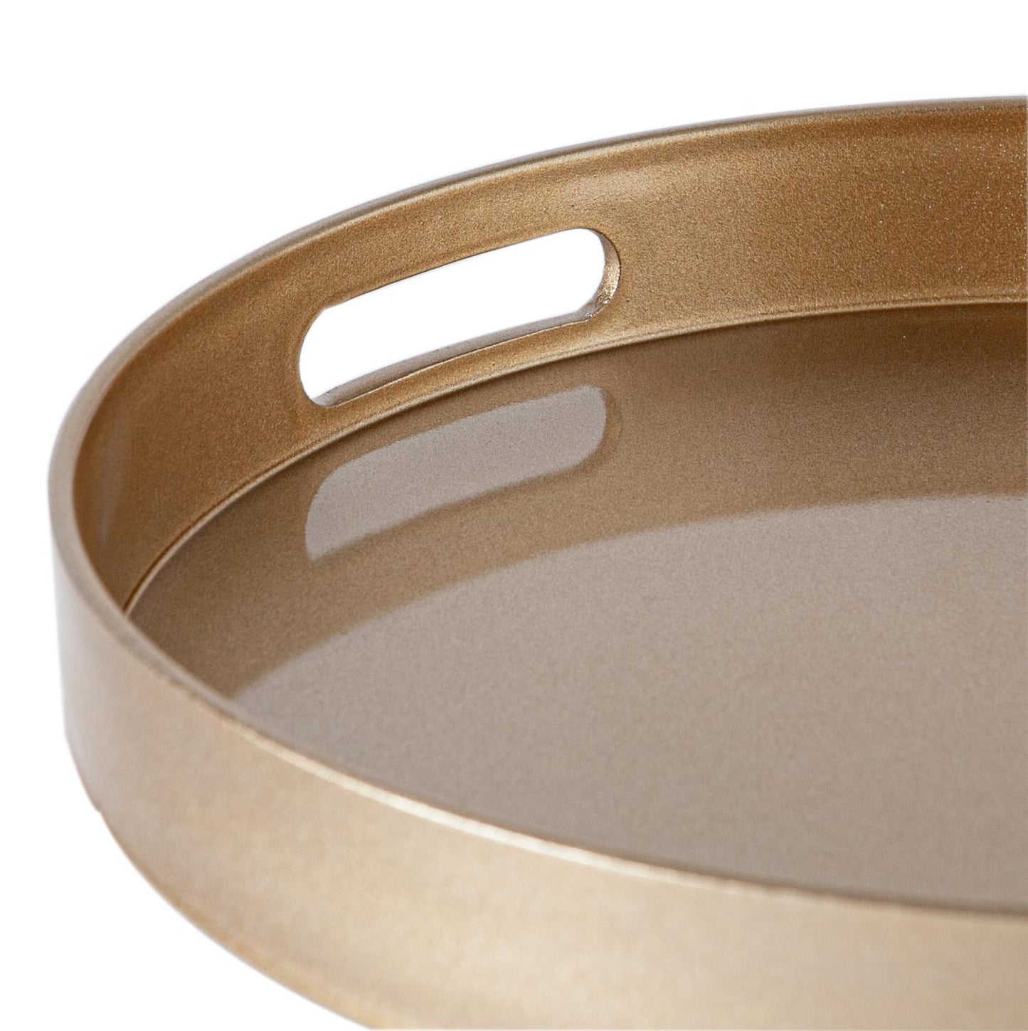 33cm Gold Round Lacquer Tray
