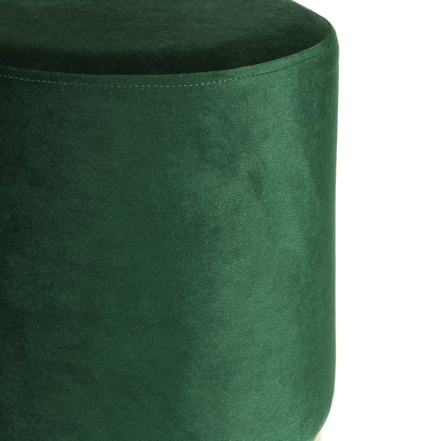 Round Velvet Footstool