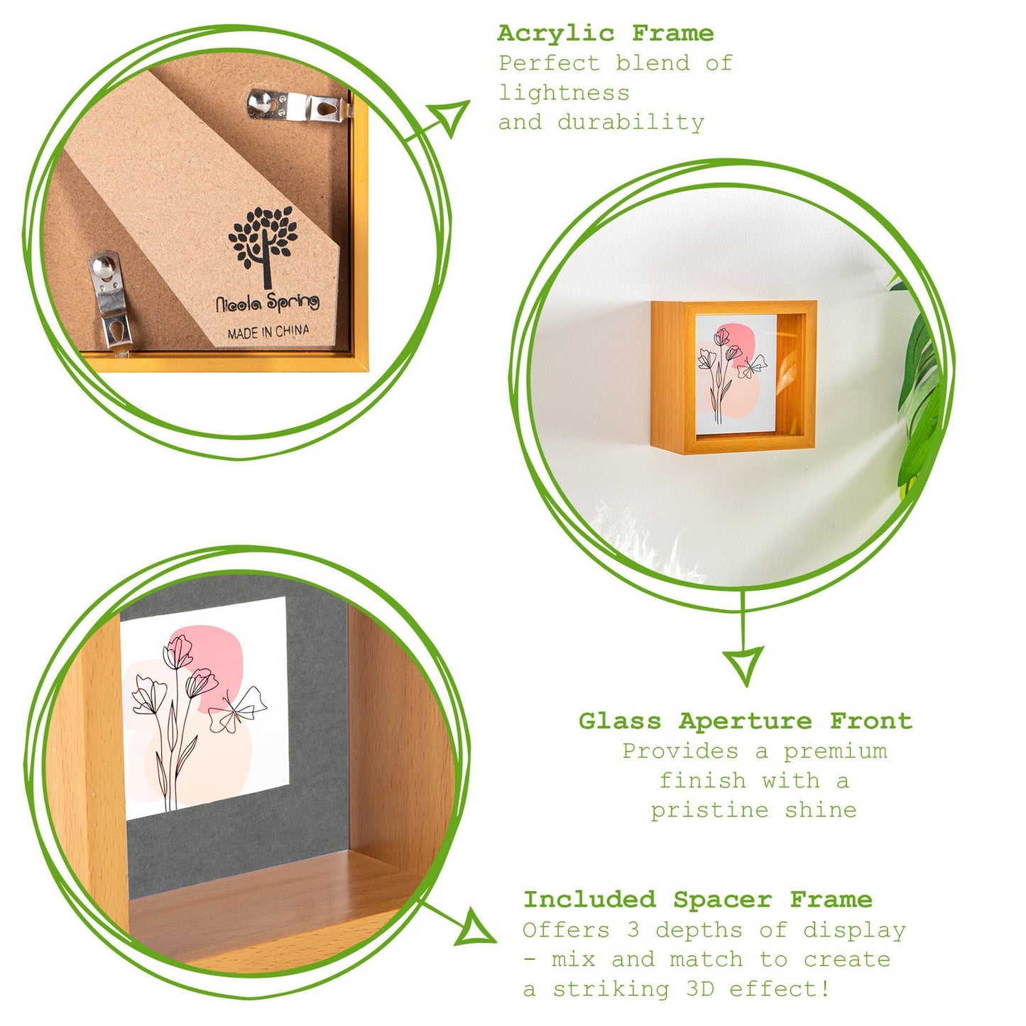 4" x 4" 3D Deep Box Photo Frame