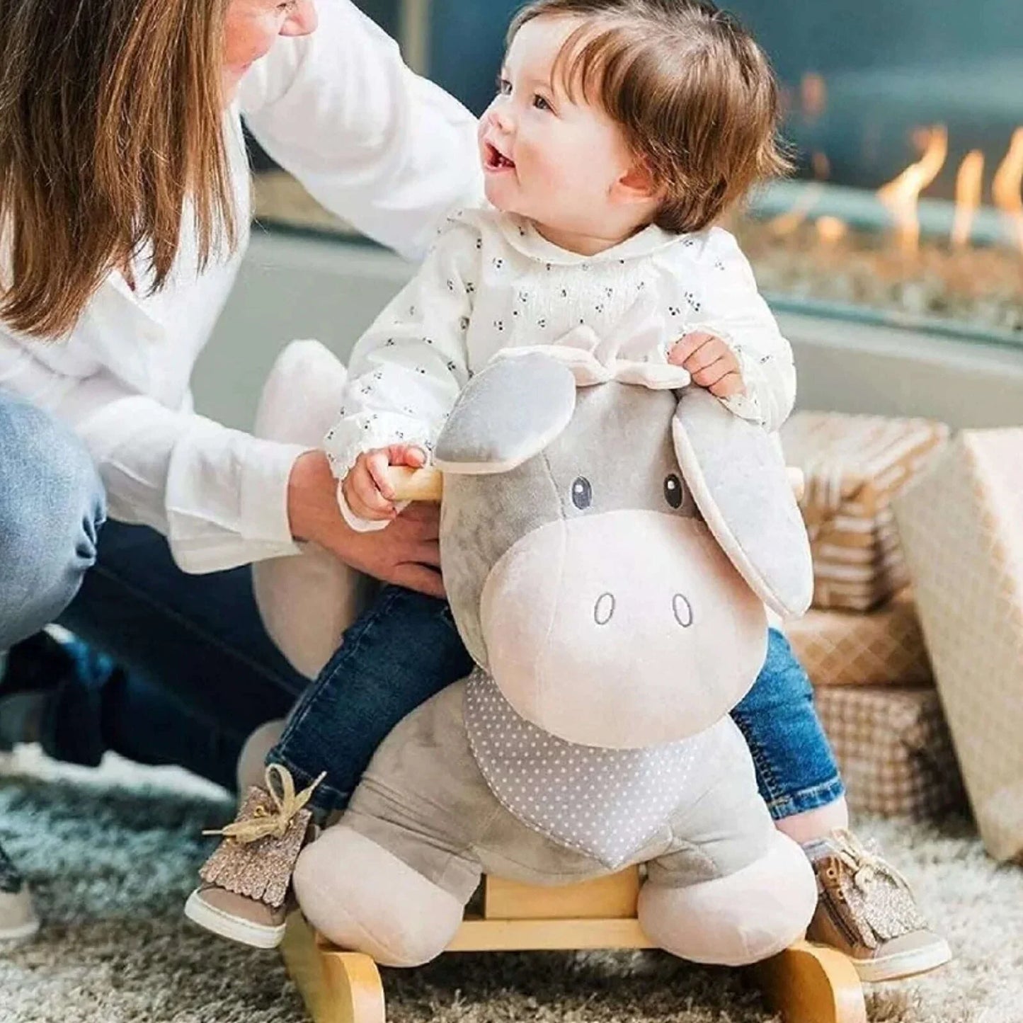 Nattou Cappuccino Donkey Rocker