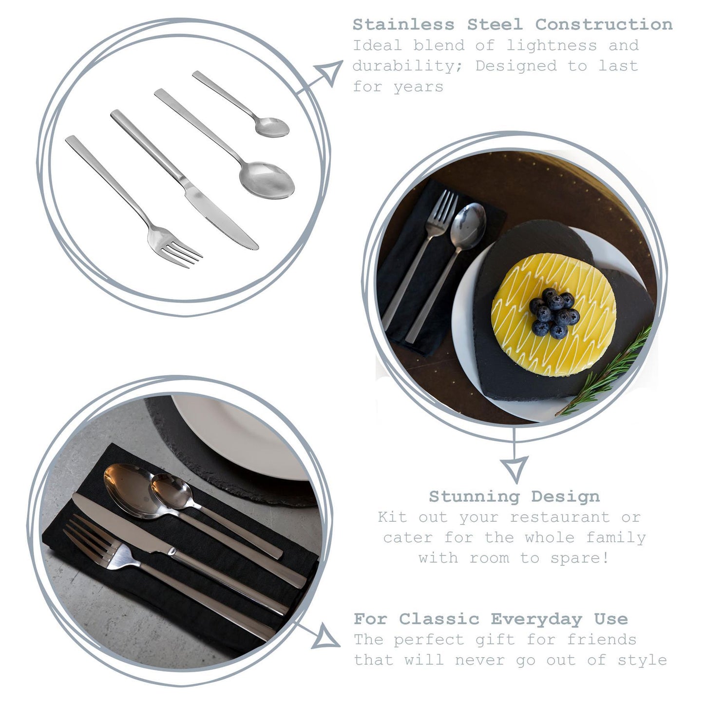 24pc 18/0 Stainless Steel Cutlery Set