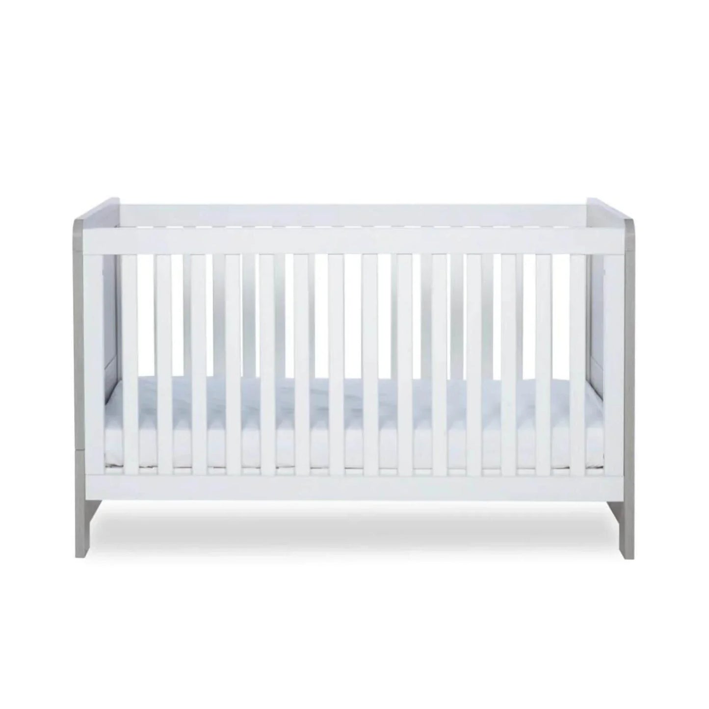 Ickle Bubba Pembrey Cot Bed Ash Grey - Premium Pocket Sprung Mattress